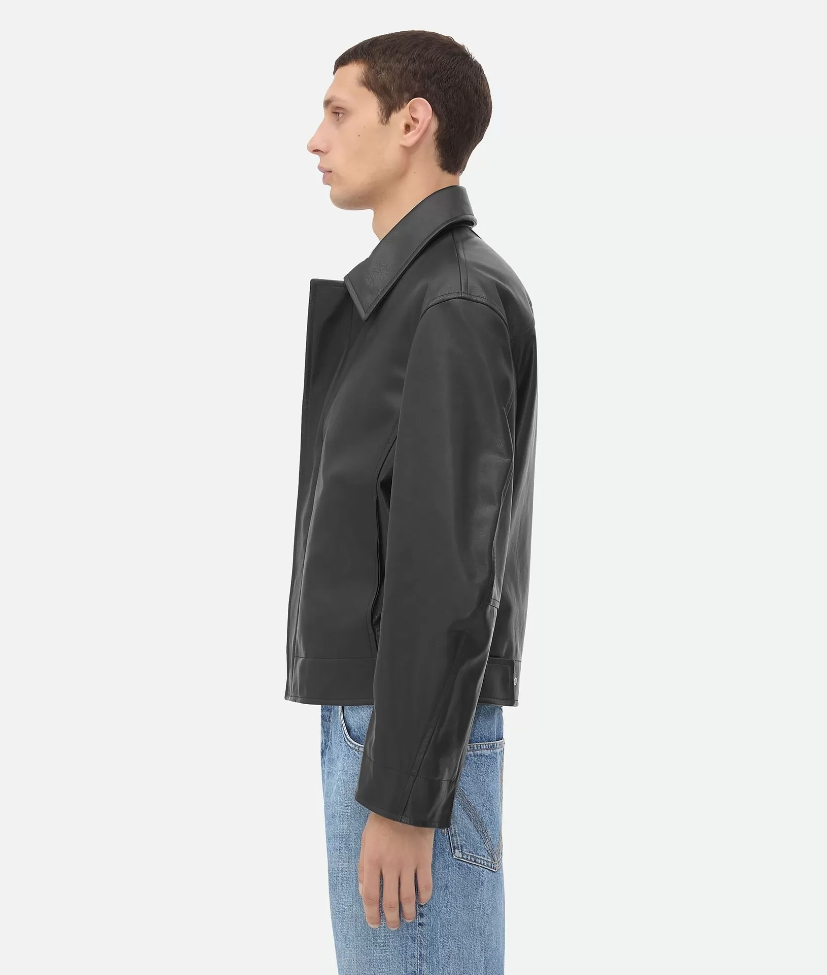 Leather | Jackets>Bottega Veneta Leather Blouson Black