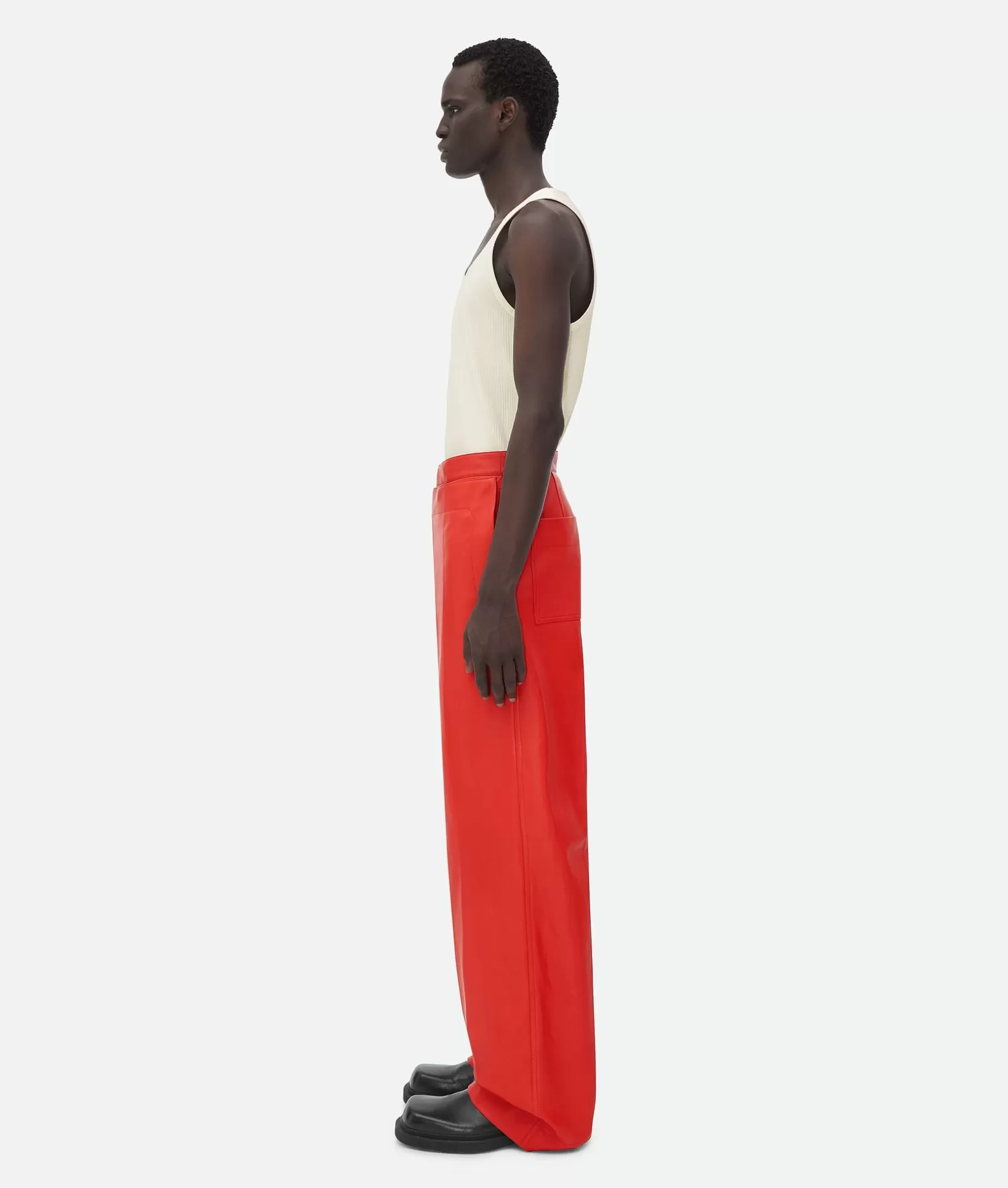 Trousers And Shorts | Leather>Bottega Veneta Leather Sailor Trousers Tulip