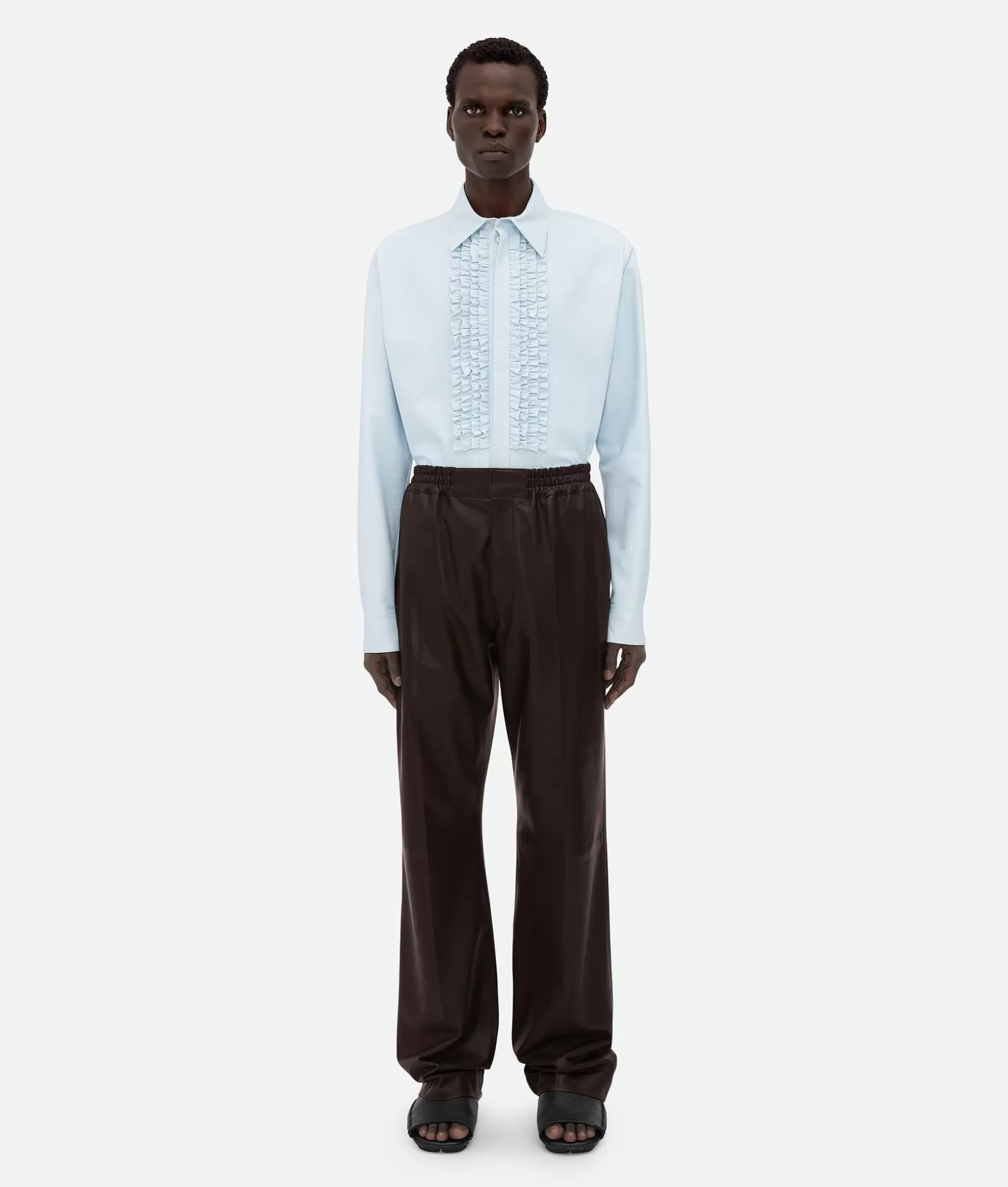 Trousers And Shorts | Leather>Bottega Veneta Leather Trousers Fondant