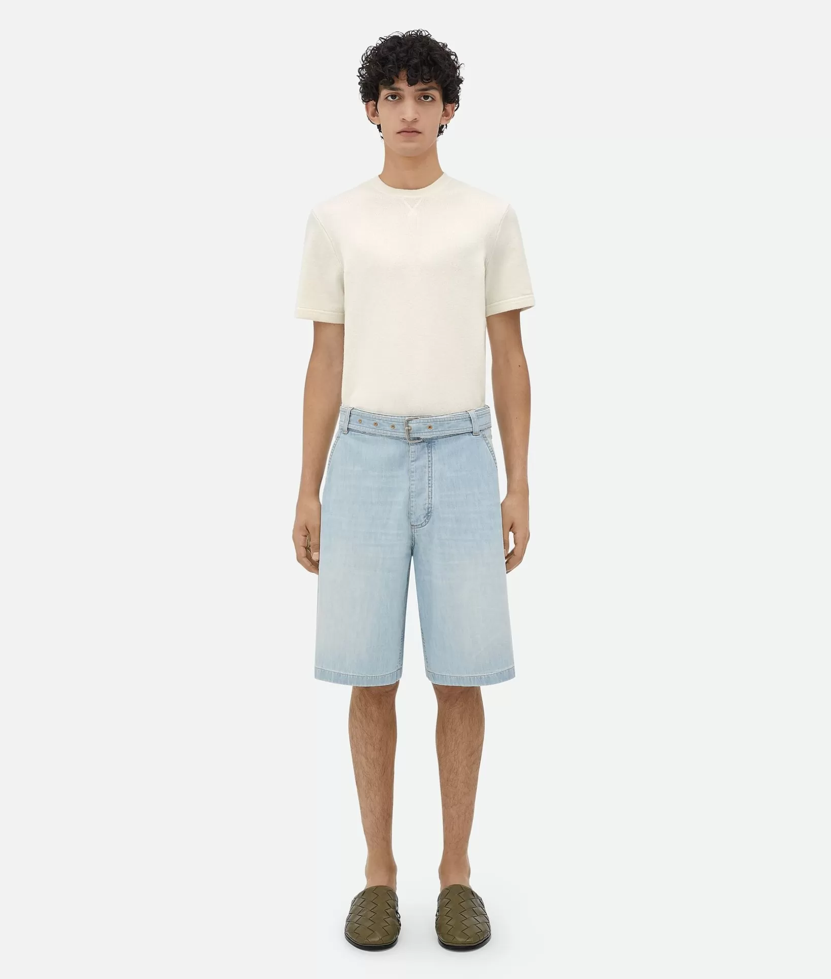 Denim | Trousers And Shorts>Bottega Veneta ed Denim Shorts Light bleach