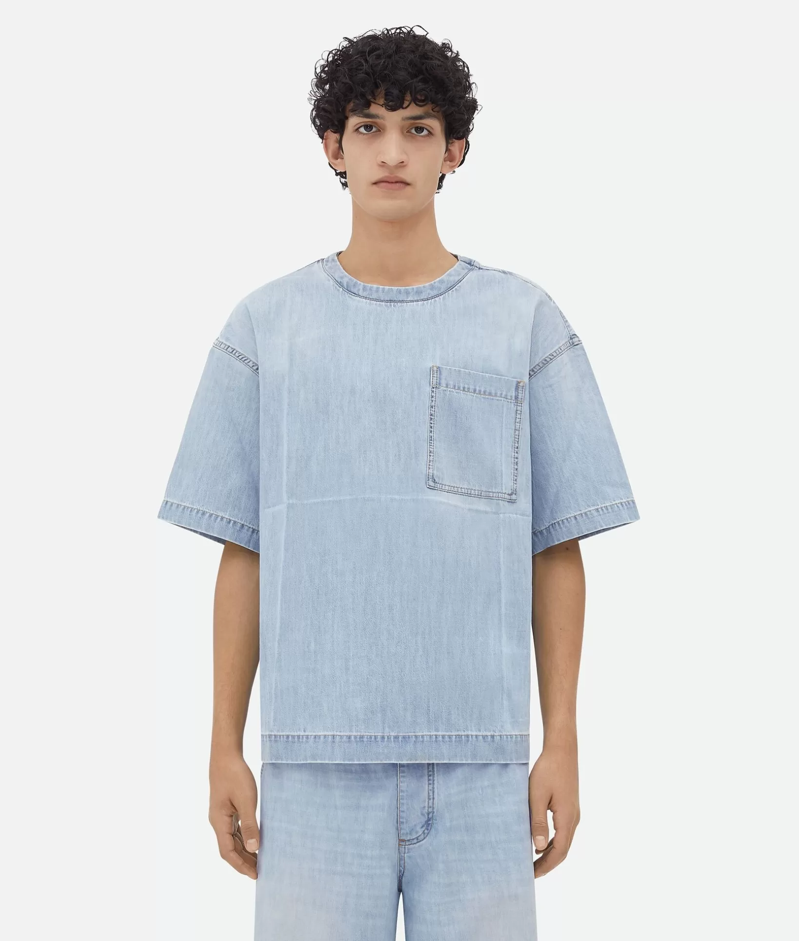 Denim>Bottega Veneta ed Denim T-Shirt Light bleach