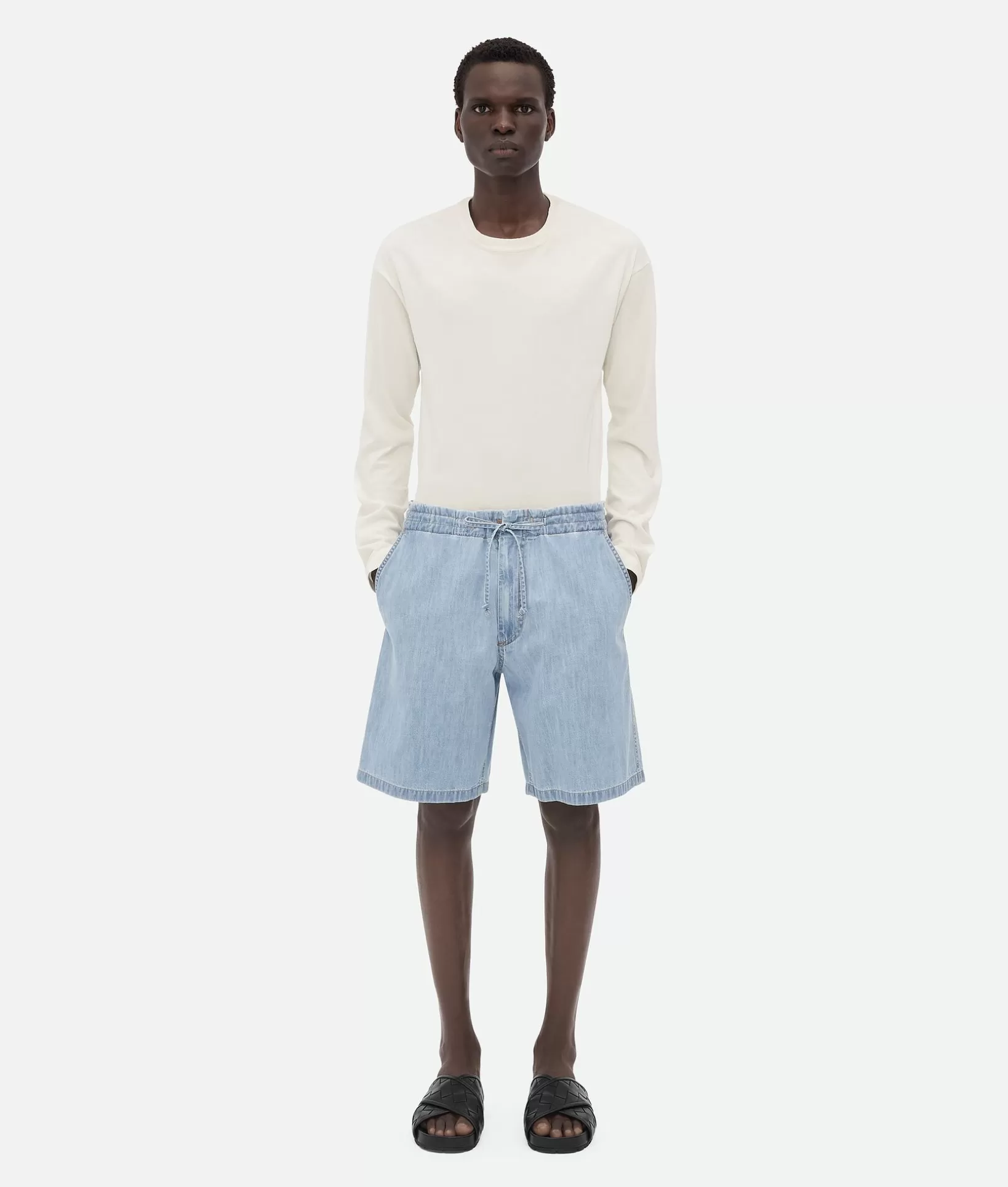 Denim>Bottega Veneta ed Elasticated Denim Light bleach