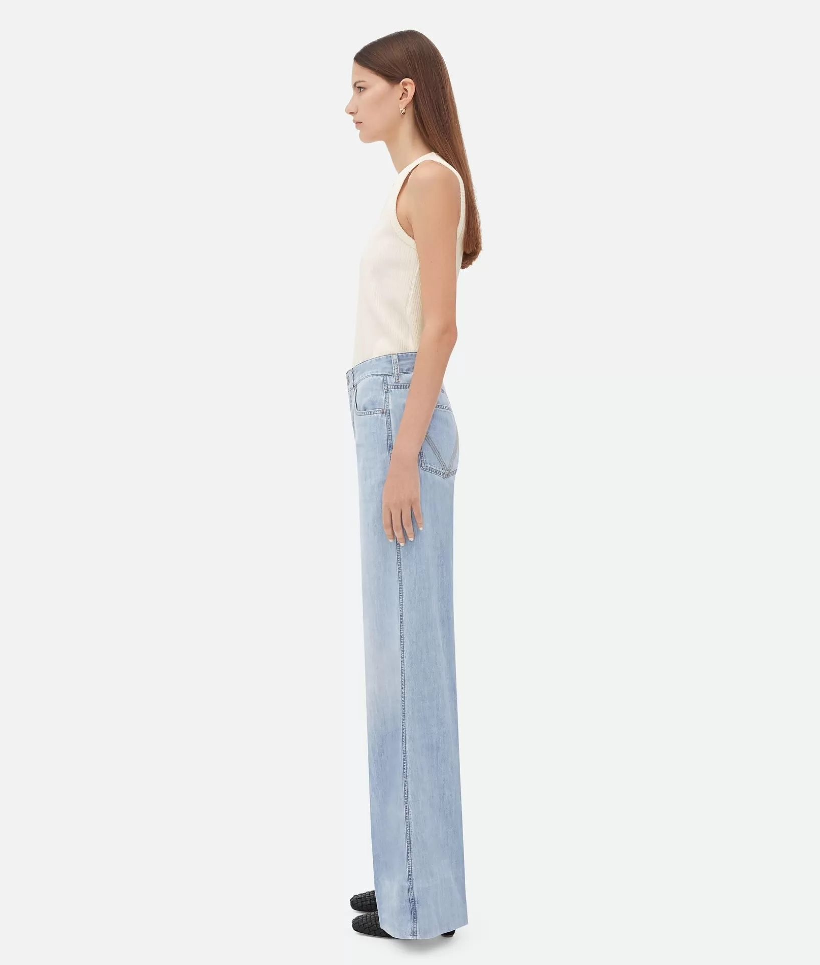 Denim>Bottega Veneta ed Wide Leg Denim Light bleach