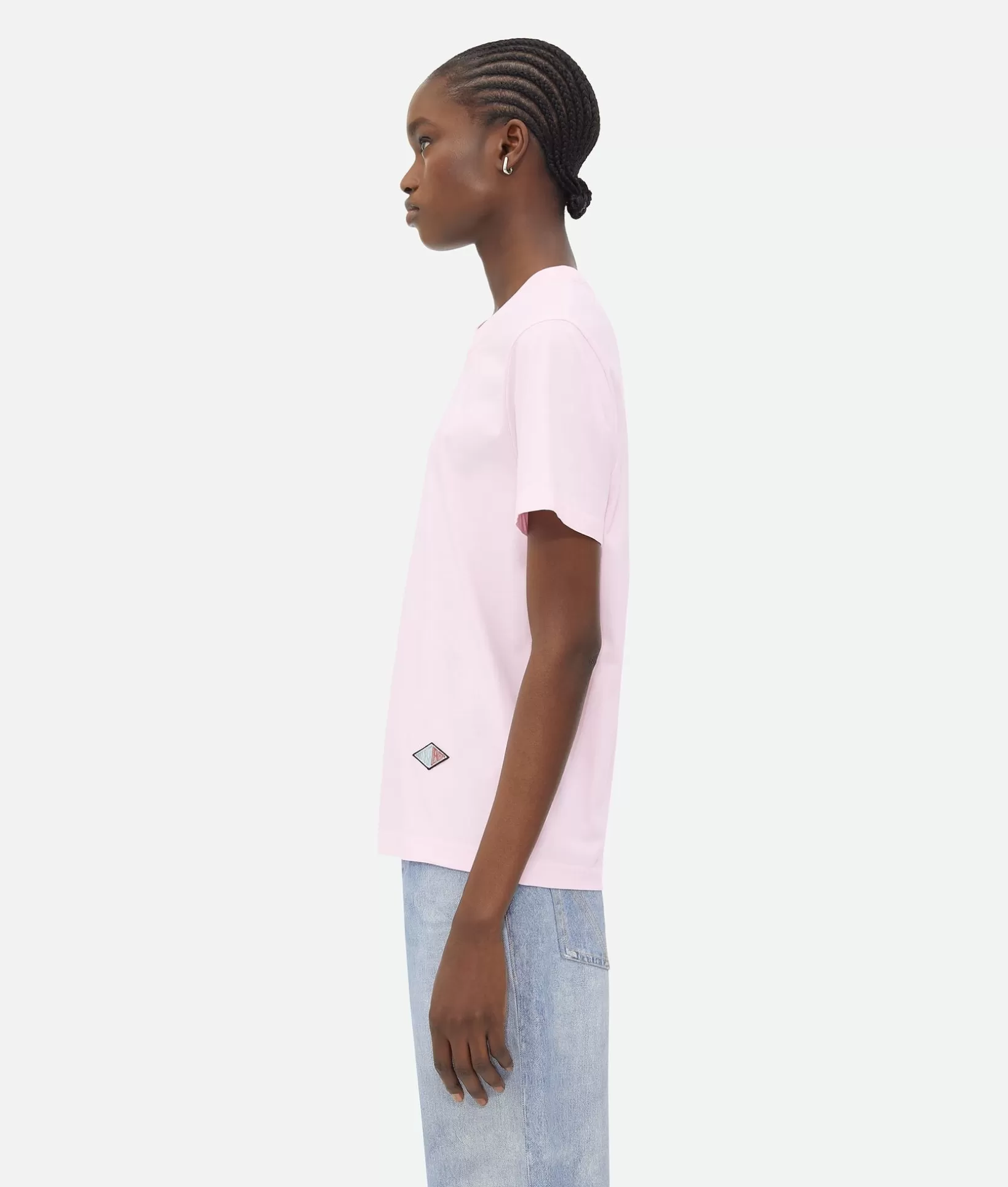 Tops And T-Shirts>Bottega Veneta Light Cotton Jersey T-Shirt Rosewater