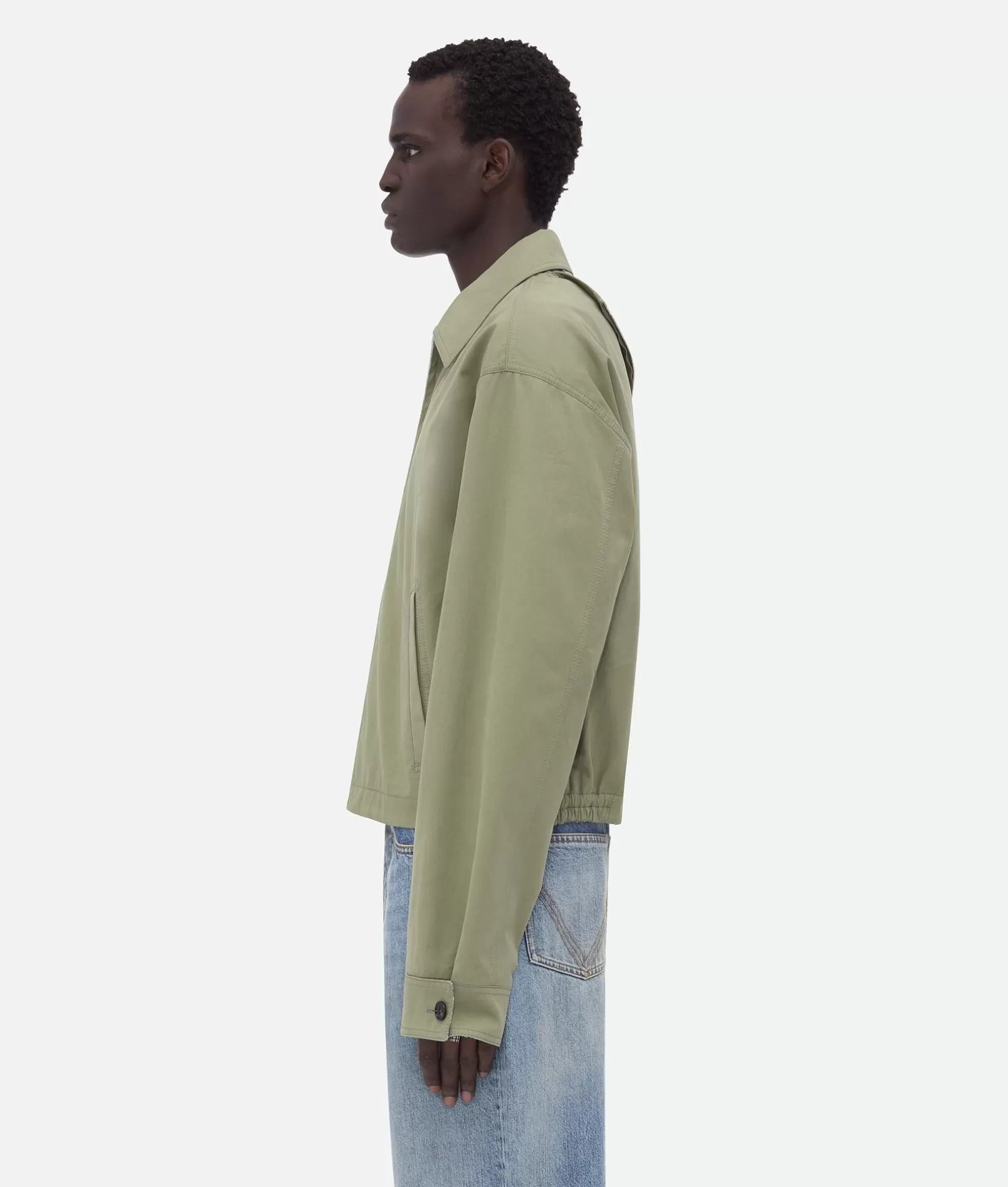 Coats>Bottega Veneta Light Cotton Twill Blouson Juniper