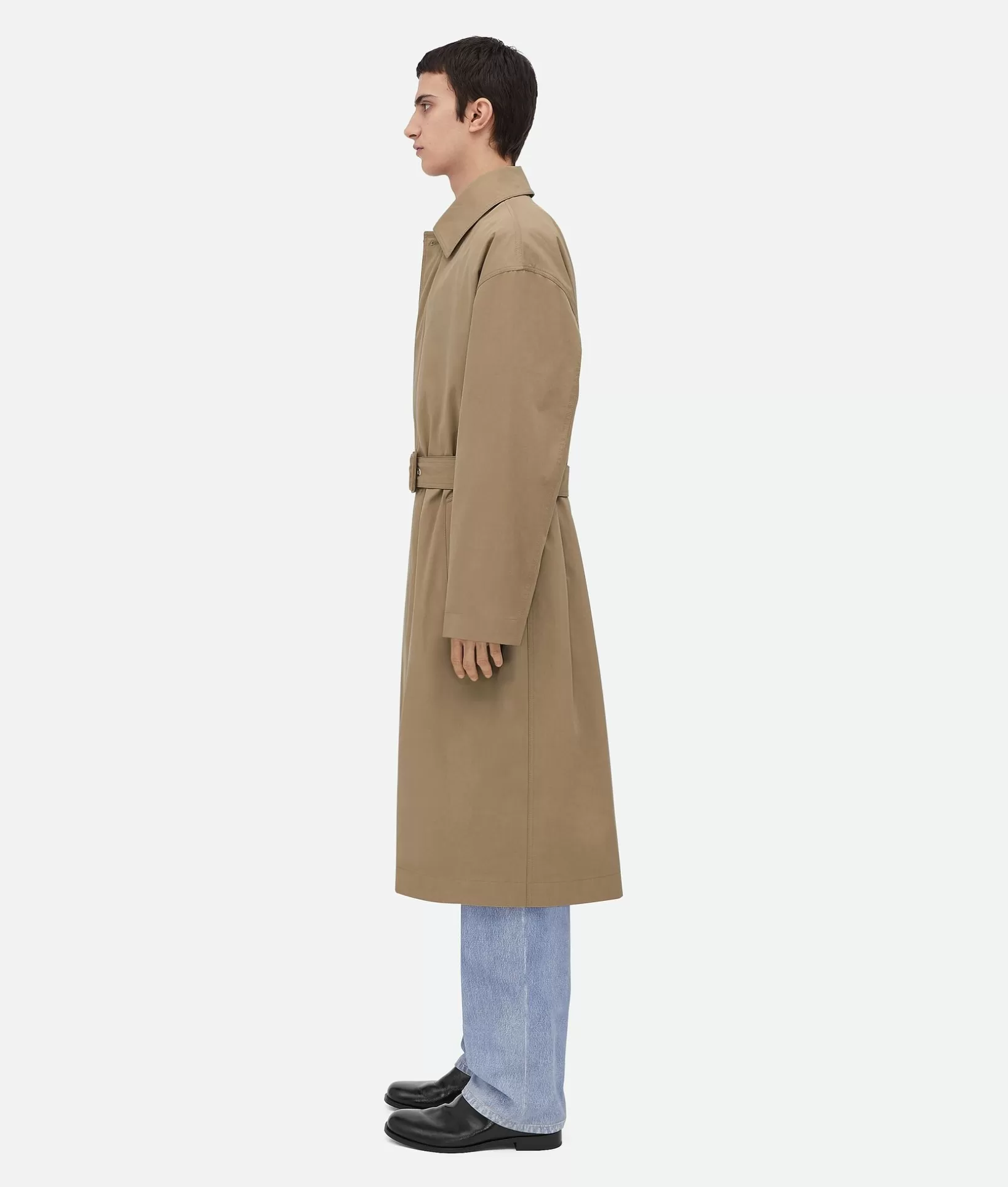 Coats>Bottega Veneta Light Cotton Twill Trench Coat Desert taupe