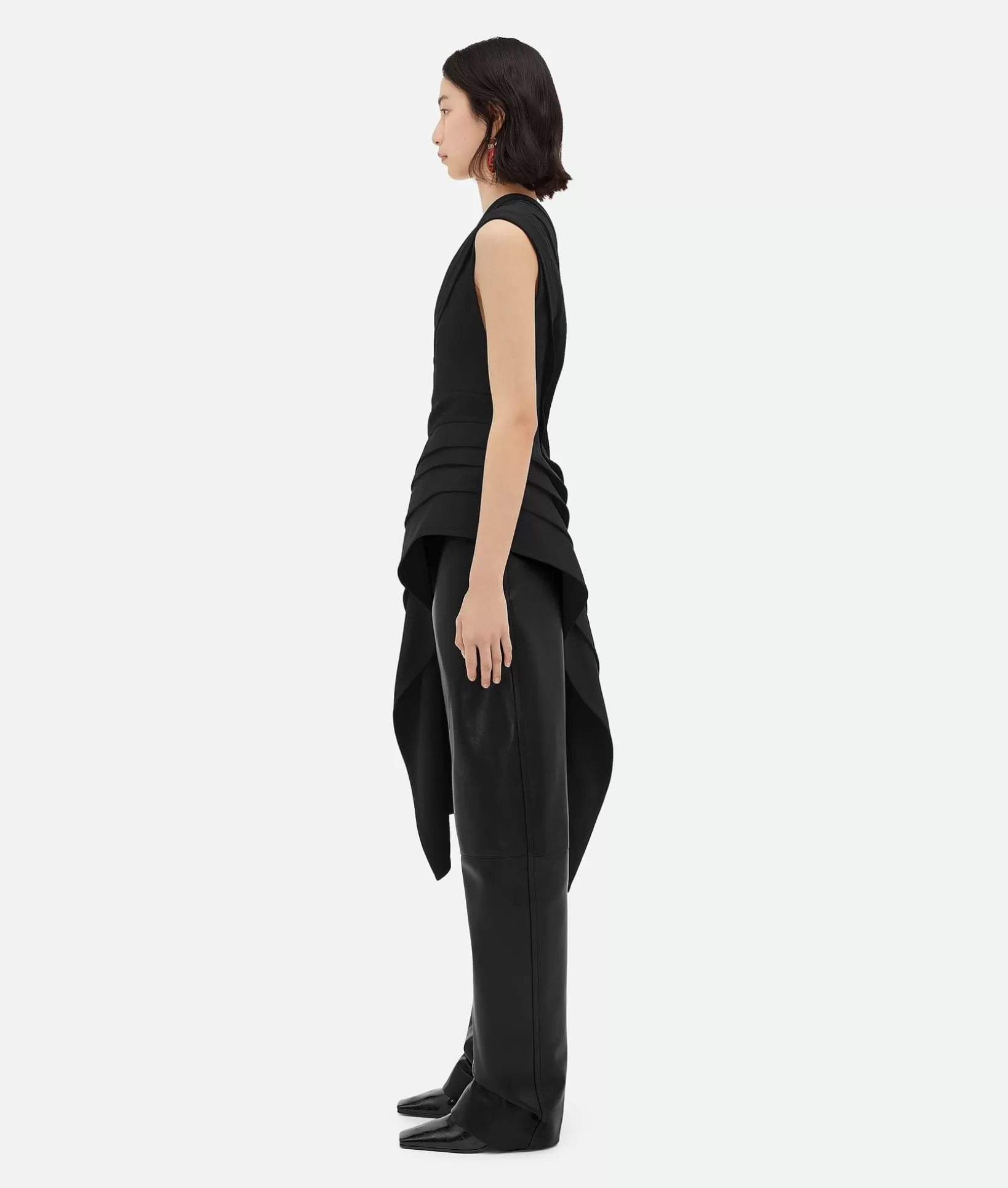 Tops And T-Shirts | Shirts>Bottega Veneta Light Stretch Viscose Top Black