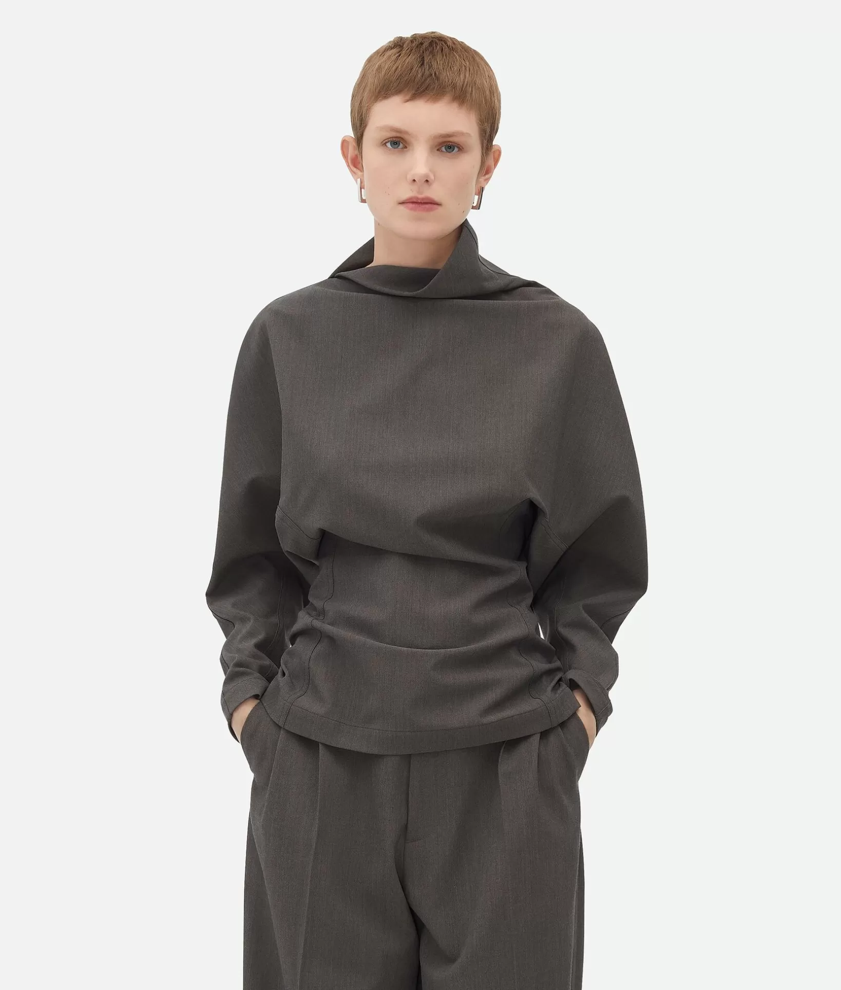 Tops And T-Shirts | Shirts>Bottega Veneta Light Wool Top Grey melange