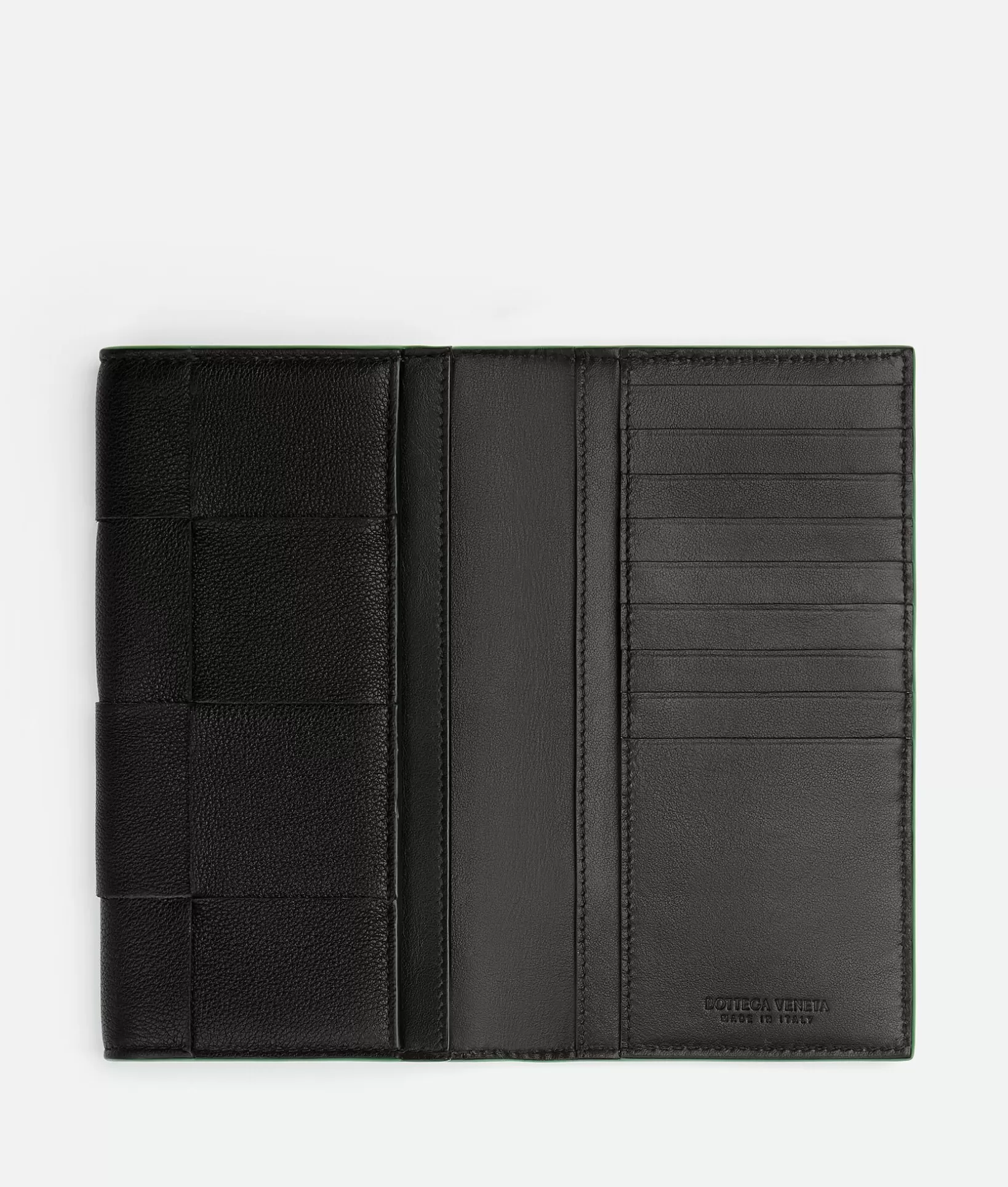 Long Wallets>Bottega Veneta Long Cassette Wallet Black / Parakeet