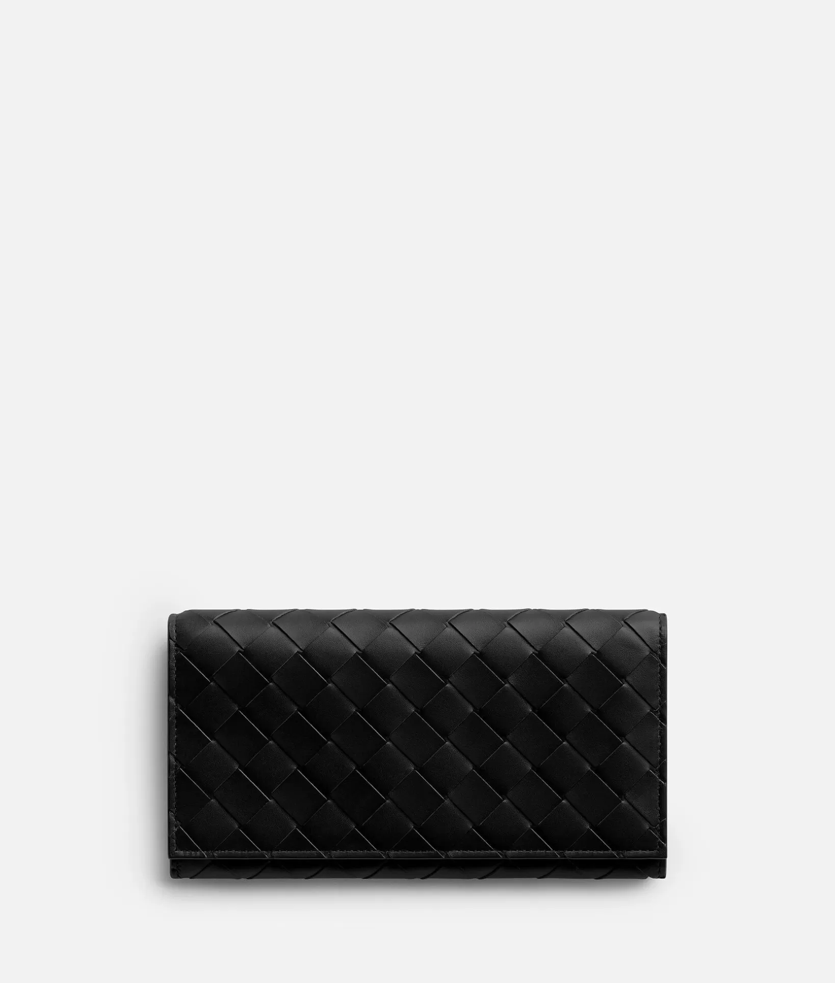 Long Wallets>Bottega Veneta Long Wallet With Coin Purse Nero