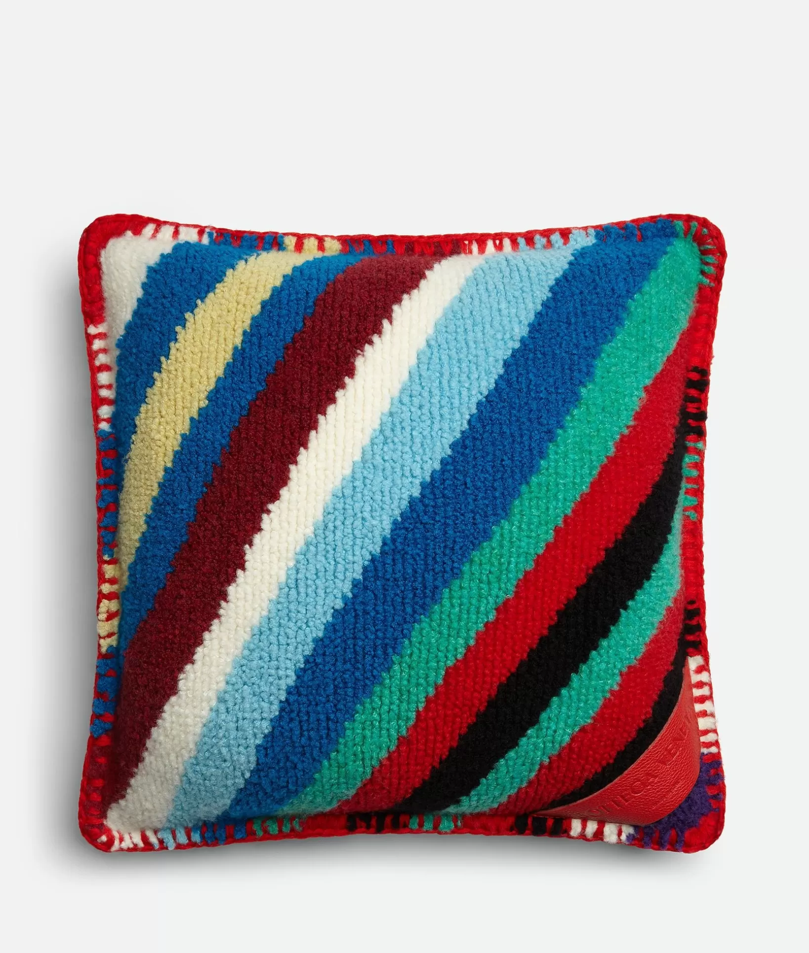 Cushions>Bottega Veneta Loopy Stripe Knit Cushion Multicolor