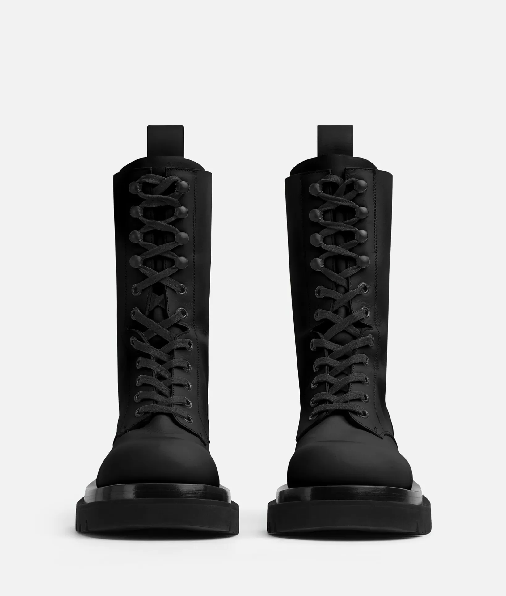 Boots>Bottega Veneta Lug Lace-Up Boot Black