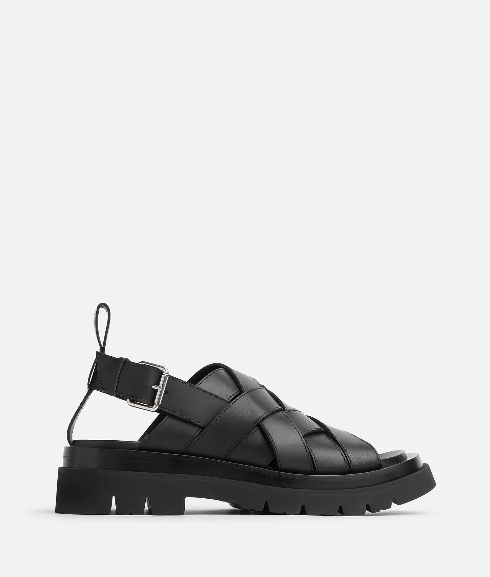 Sandals>Bottega Veneta Lug Strap Sandal Black