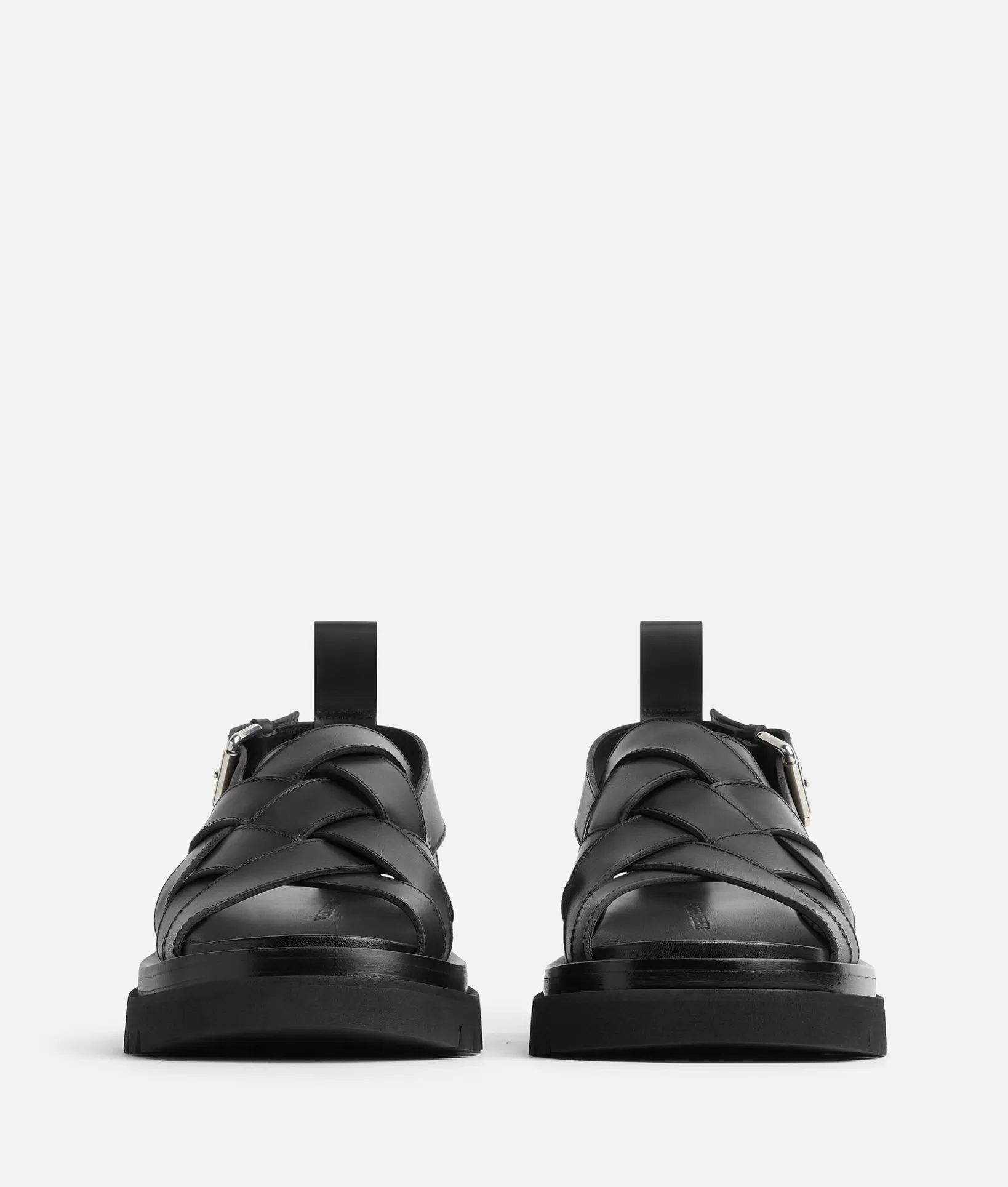 Sandals>Bottega Veneta Lug Strap Sandal Black