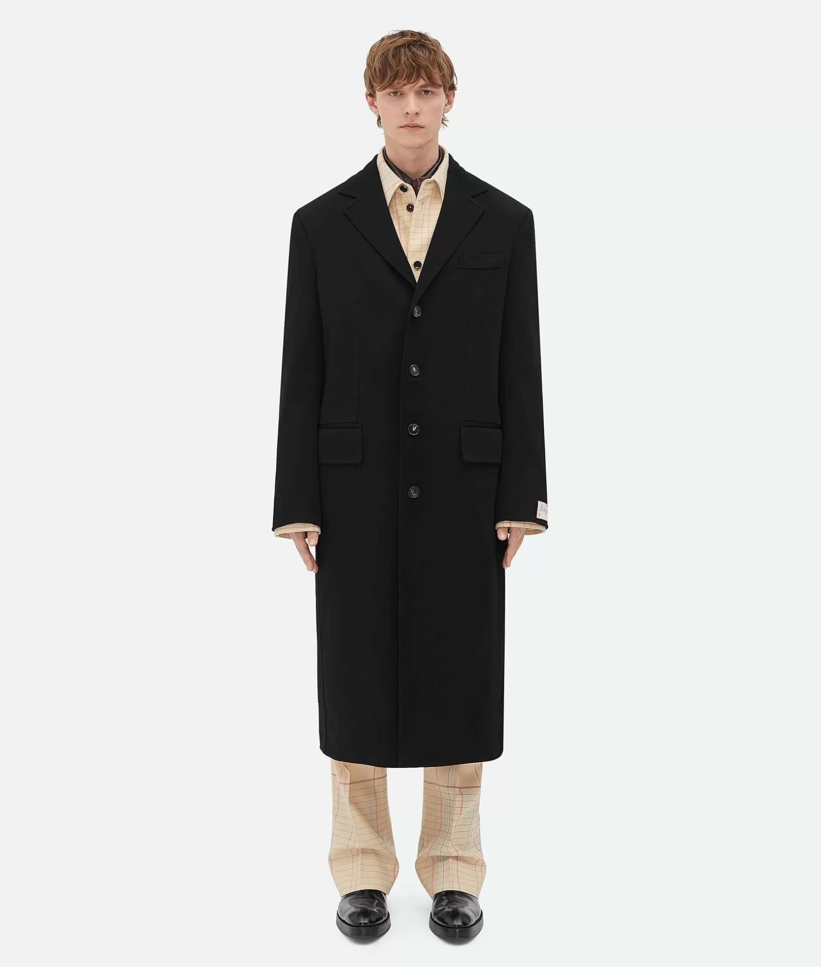 Coats>Bottega Veneta Matt Fluid Viscose Jersey Coat Black