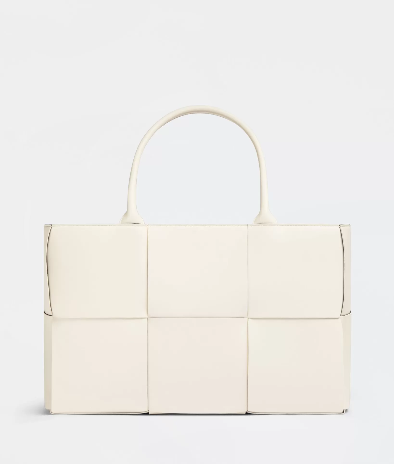 Shopper>Bottega Veneta Medium Arco Tote Bag White / Black