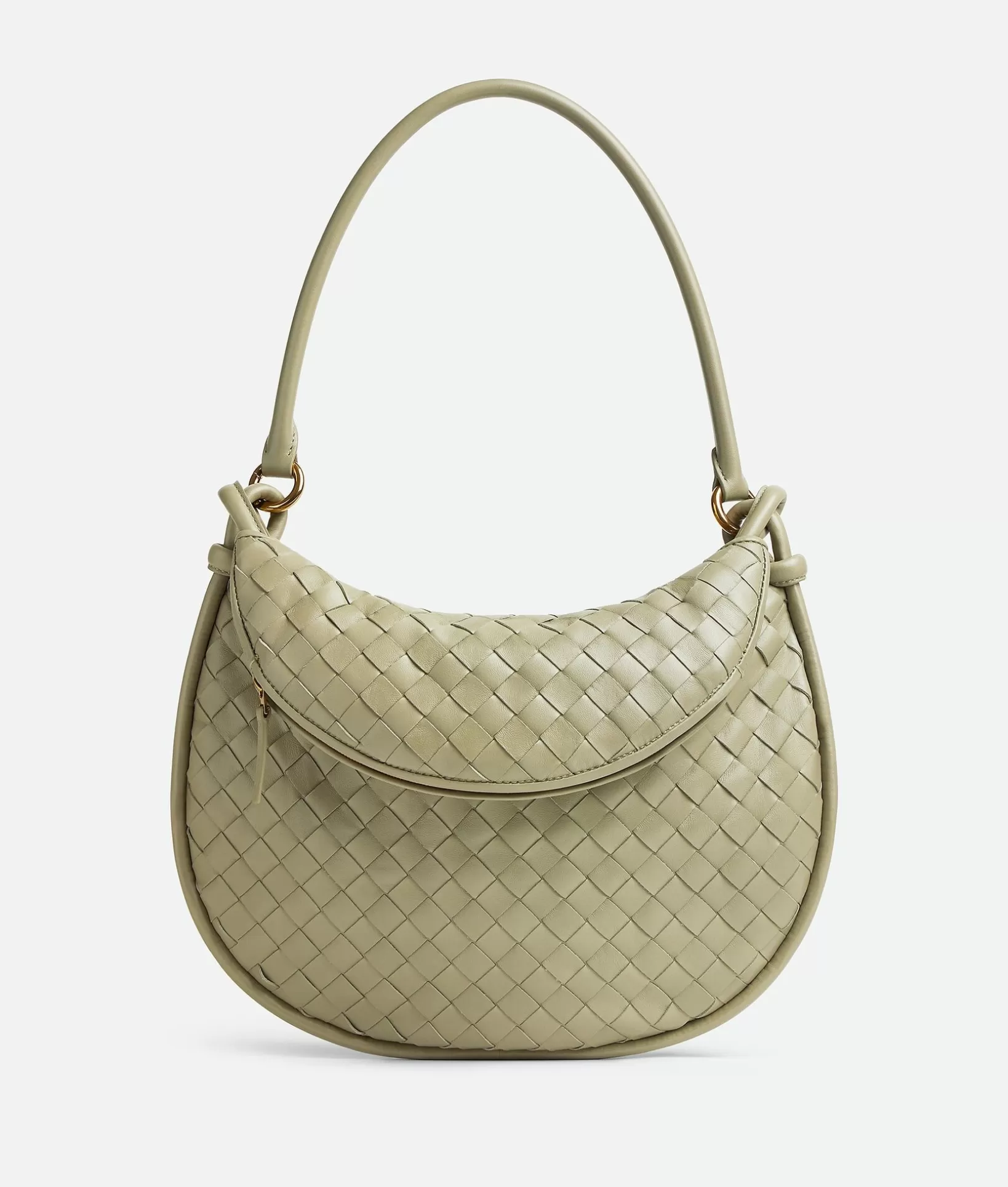 Shoulder>Bottega Veneta Medium Gemelli Travertine