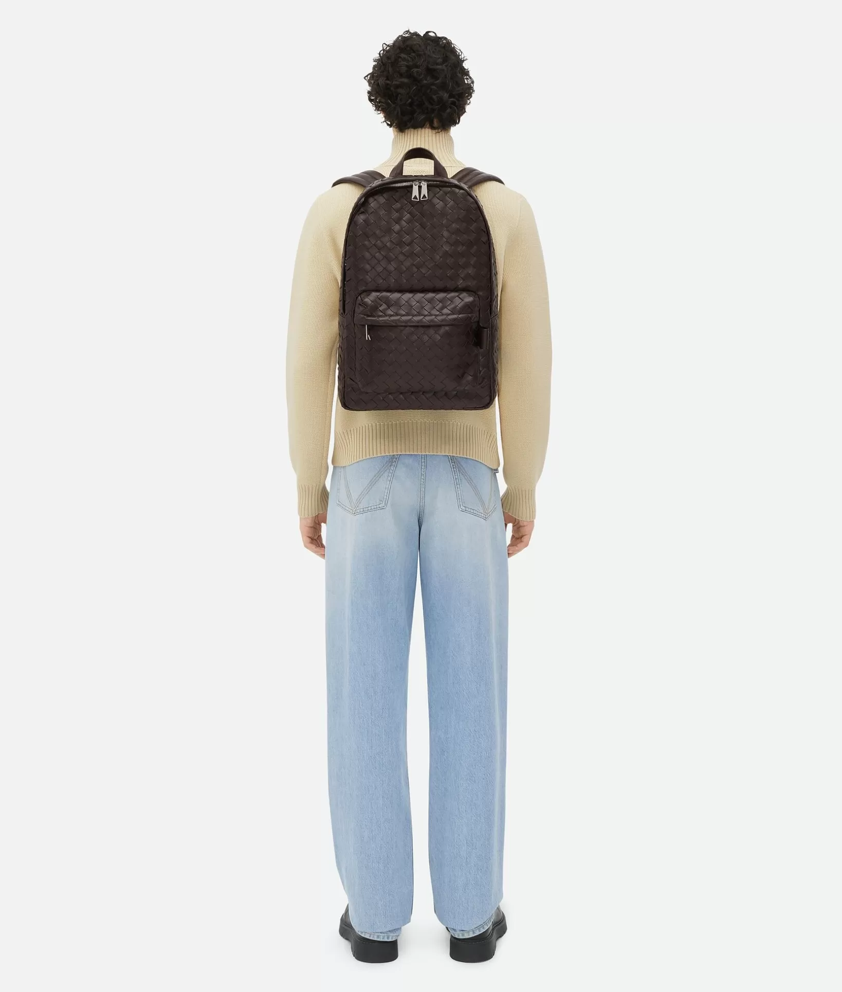 Backpack>Bottega Veneta Medium Intrecciato Backpack Fondant