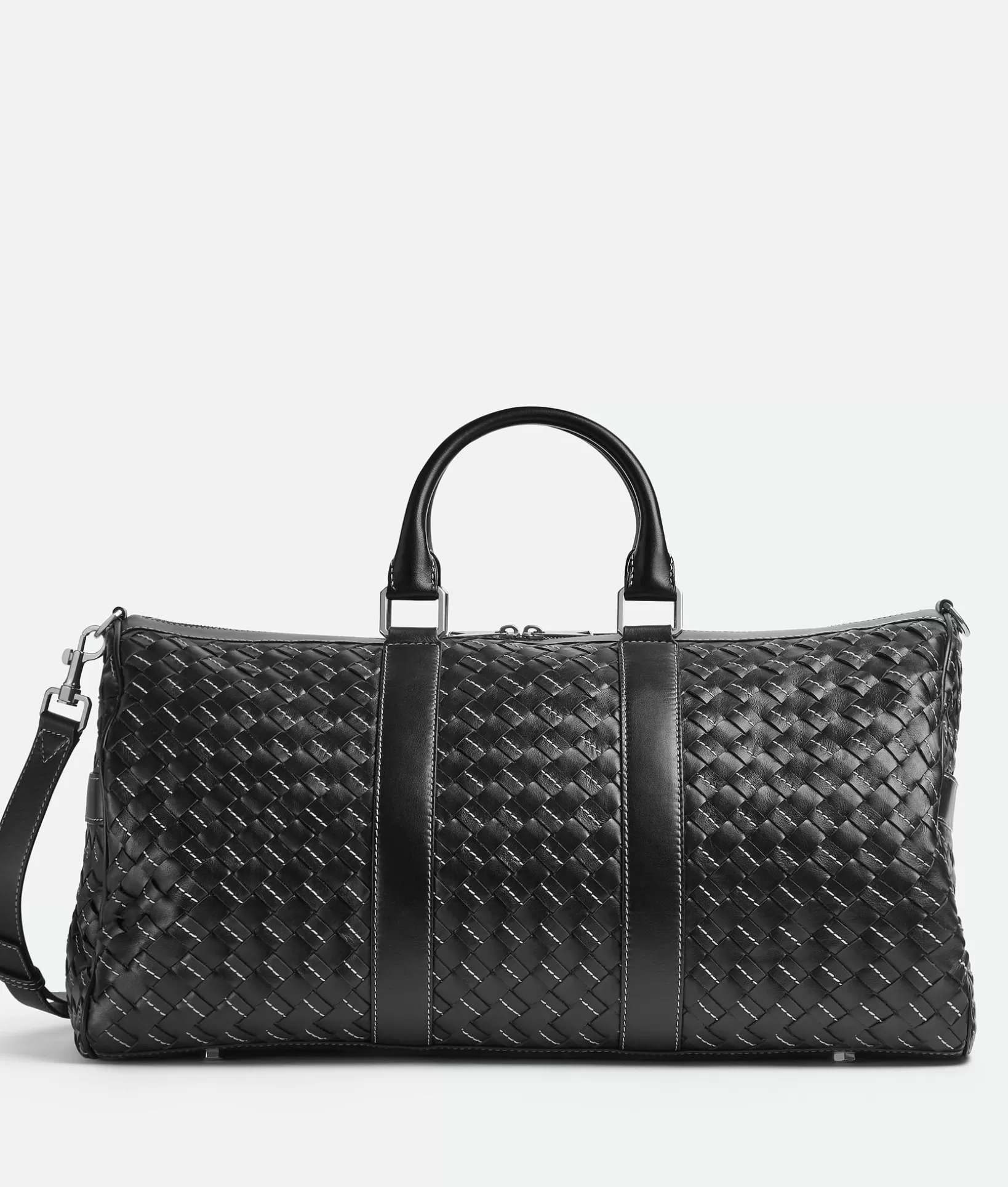 Travel Bags | Travel Bags>Bottega Veneta Medium Intrecciato Duffle Black / Natural