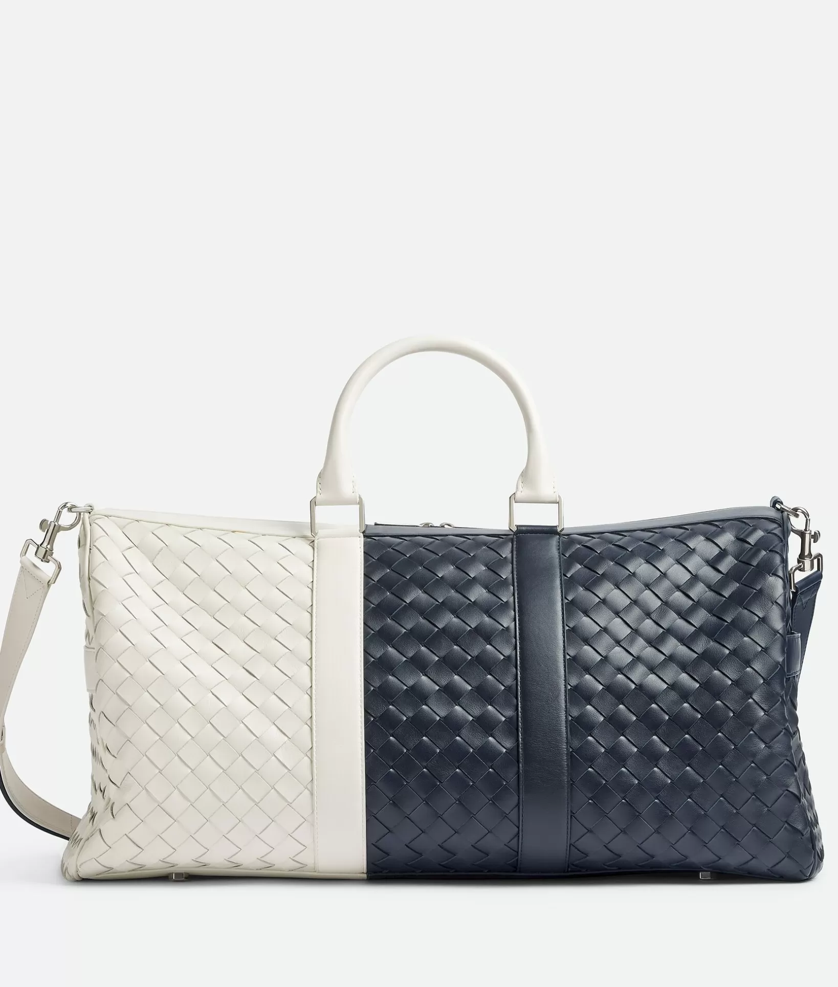 Travel Bags | Travel Bags>Bottega Veneta Medium Intrecciato Duffle Space / White