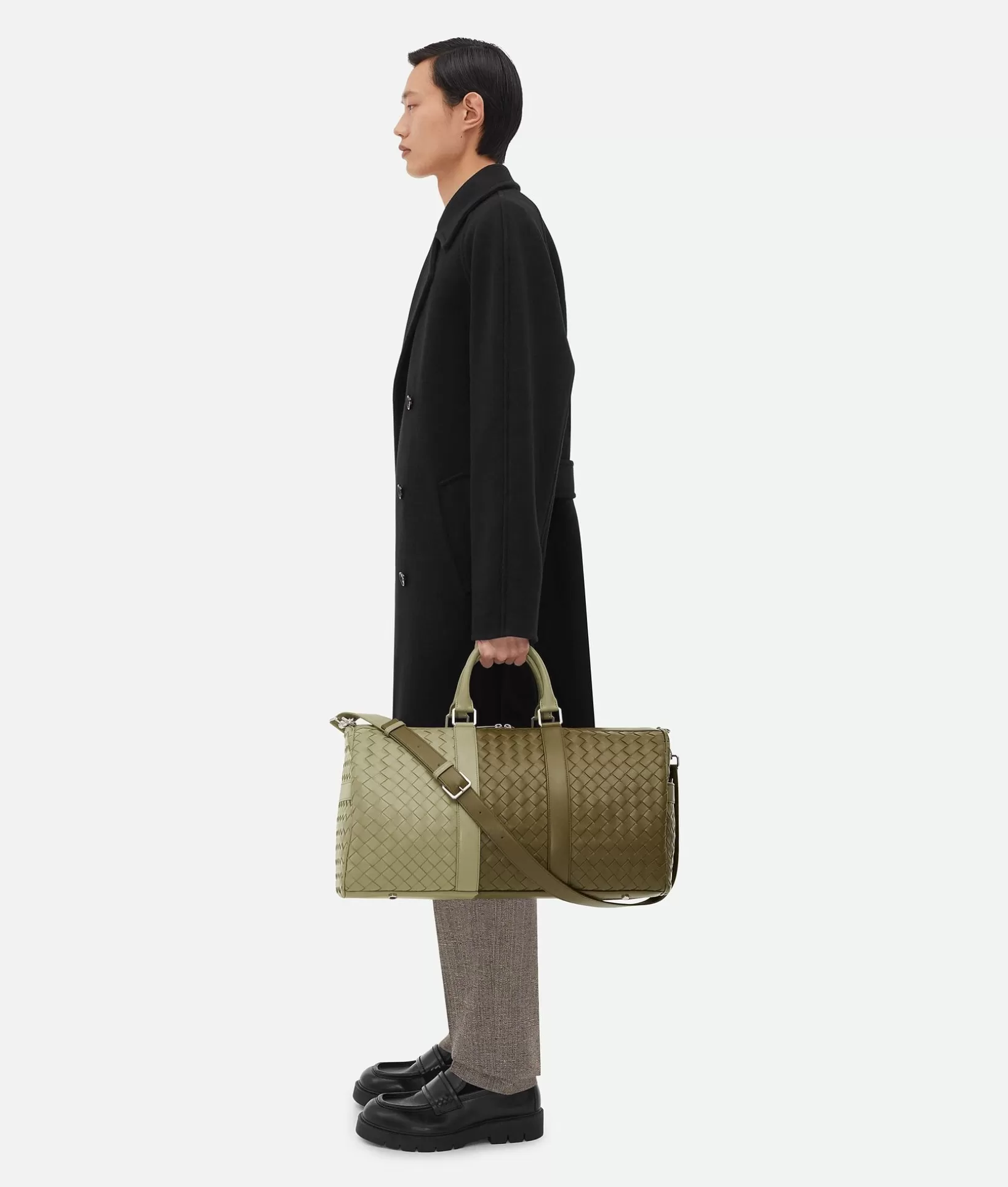 Travel Bags | Travel Bags>Bottega Veneta Medium Intrecciato Duffle Mud / Travertine