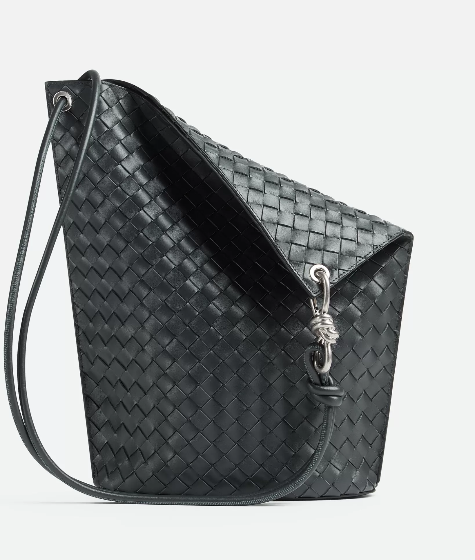 Crossbody>Bottega Veneta Medium Knot Bucket Ardoise