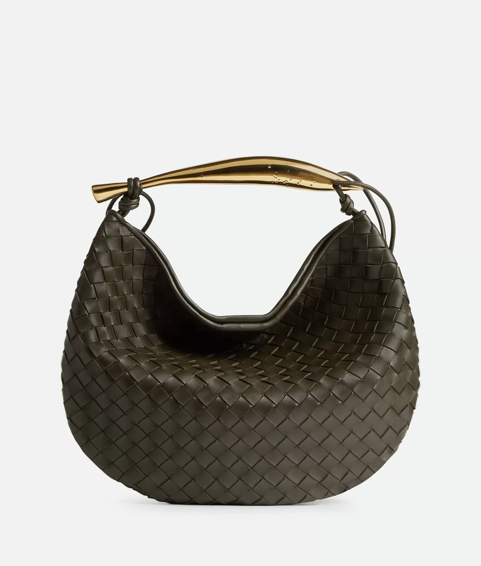 Handle | Shoulder>Bottega Veneta Medium Sardine Kaki