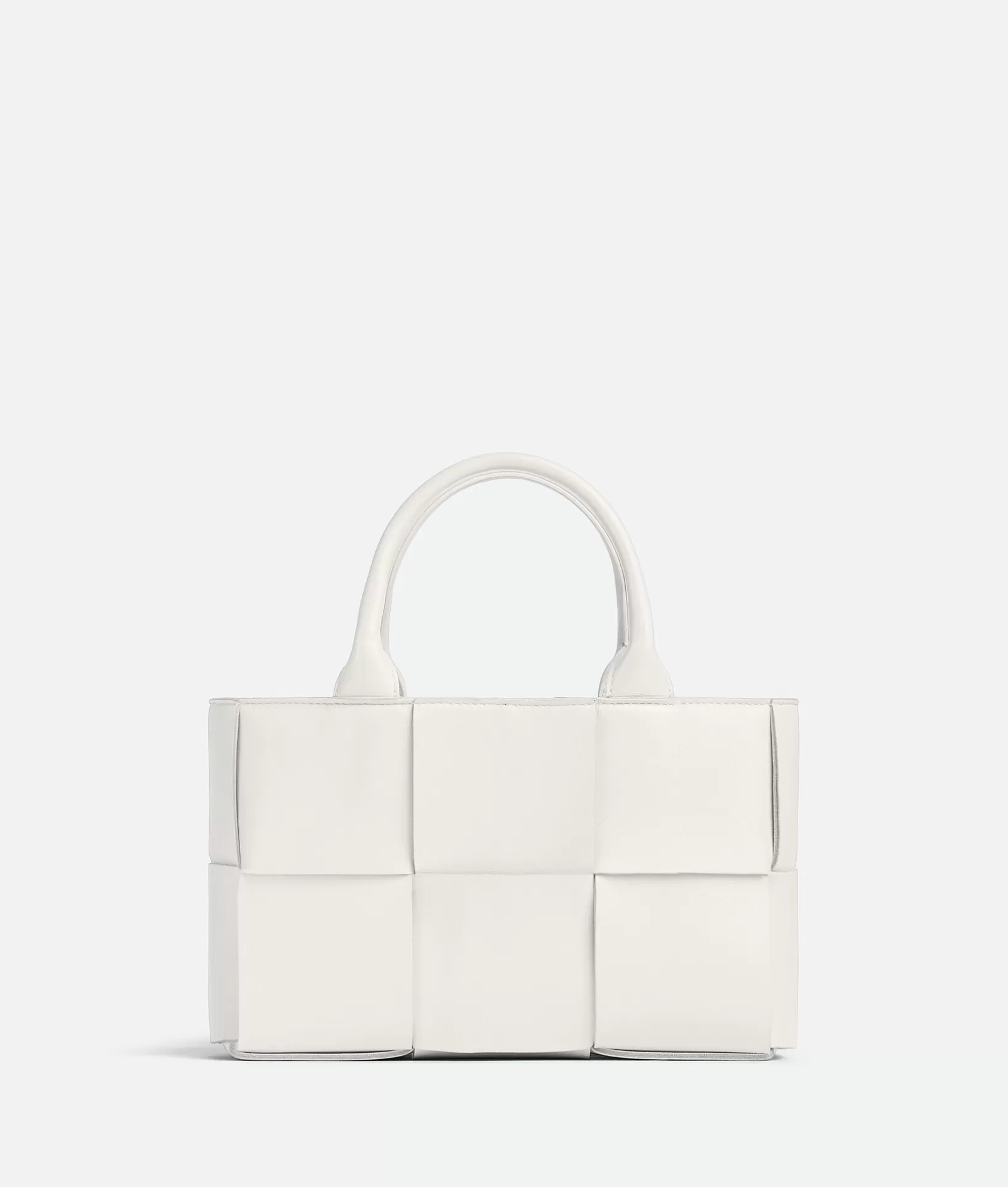 Mini>Bottega Veneta Mini Arco Tote White