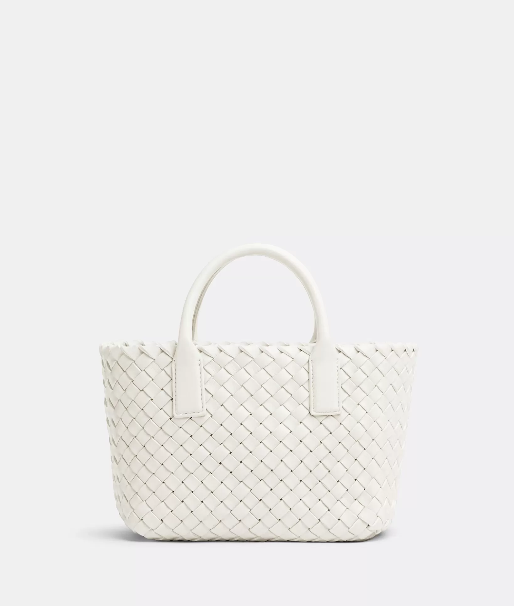 Mini>Bottega Veneta Mini Cabat White