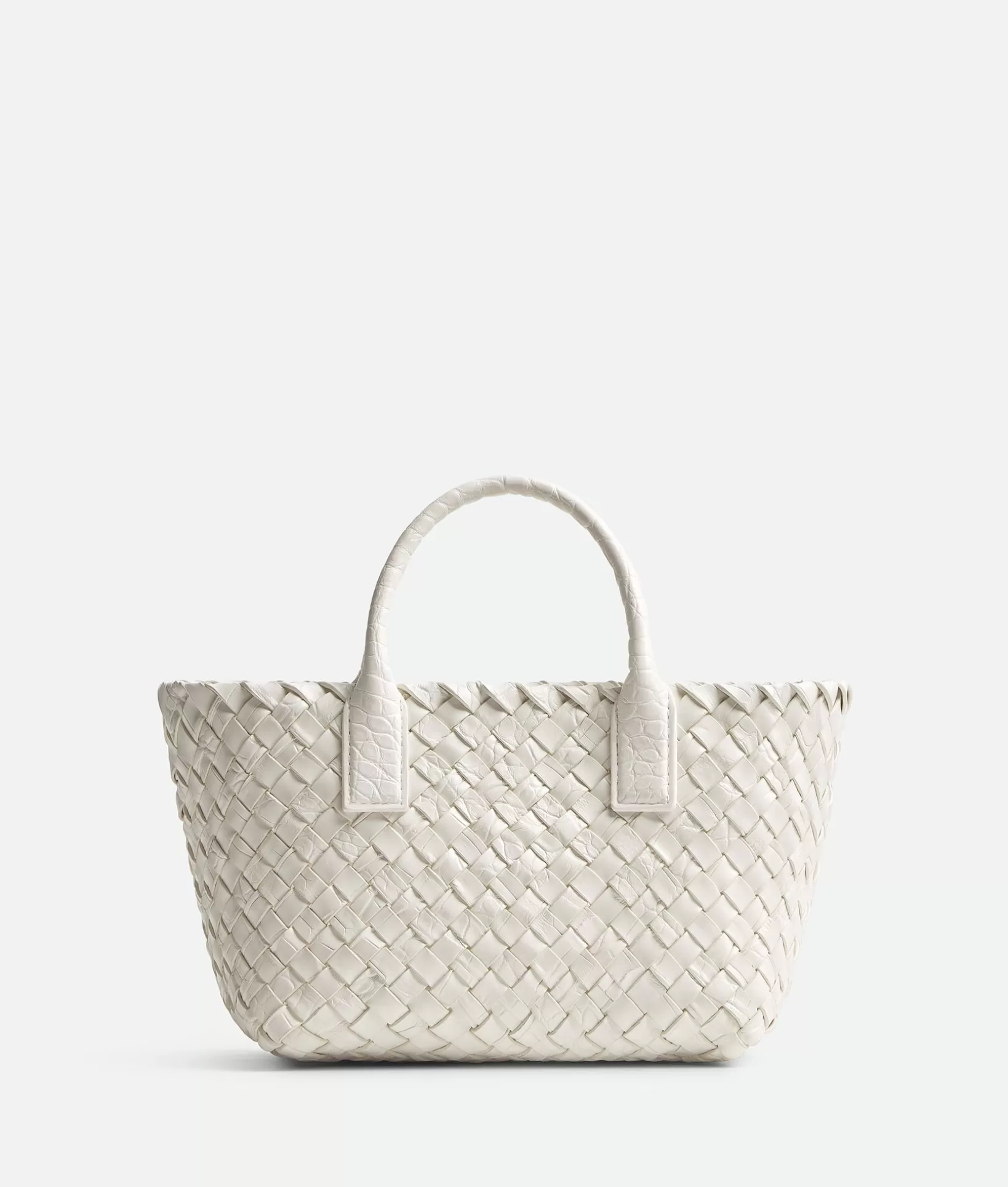 Mini>Bottega Veneta Mini Cabat White