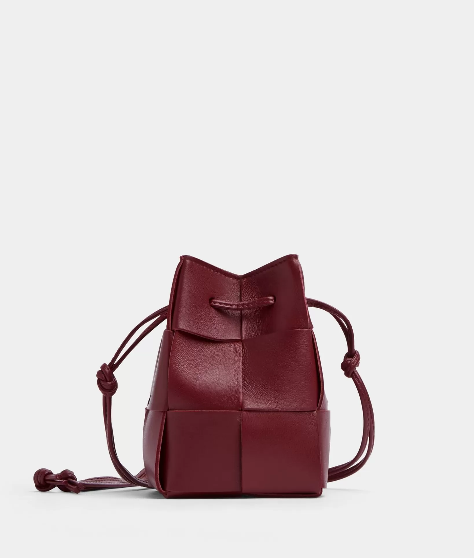 Mini>Bottega Veneta Mini Cassette Bucket Bag Bordeaux