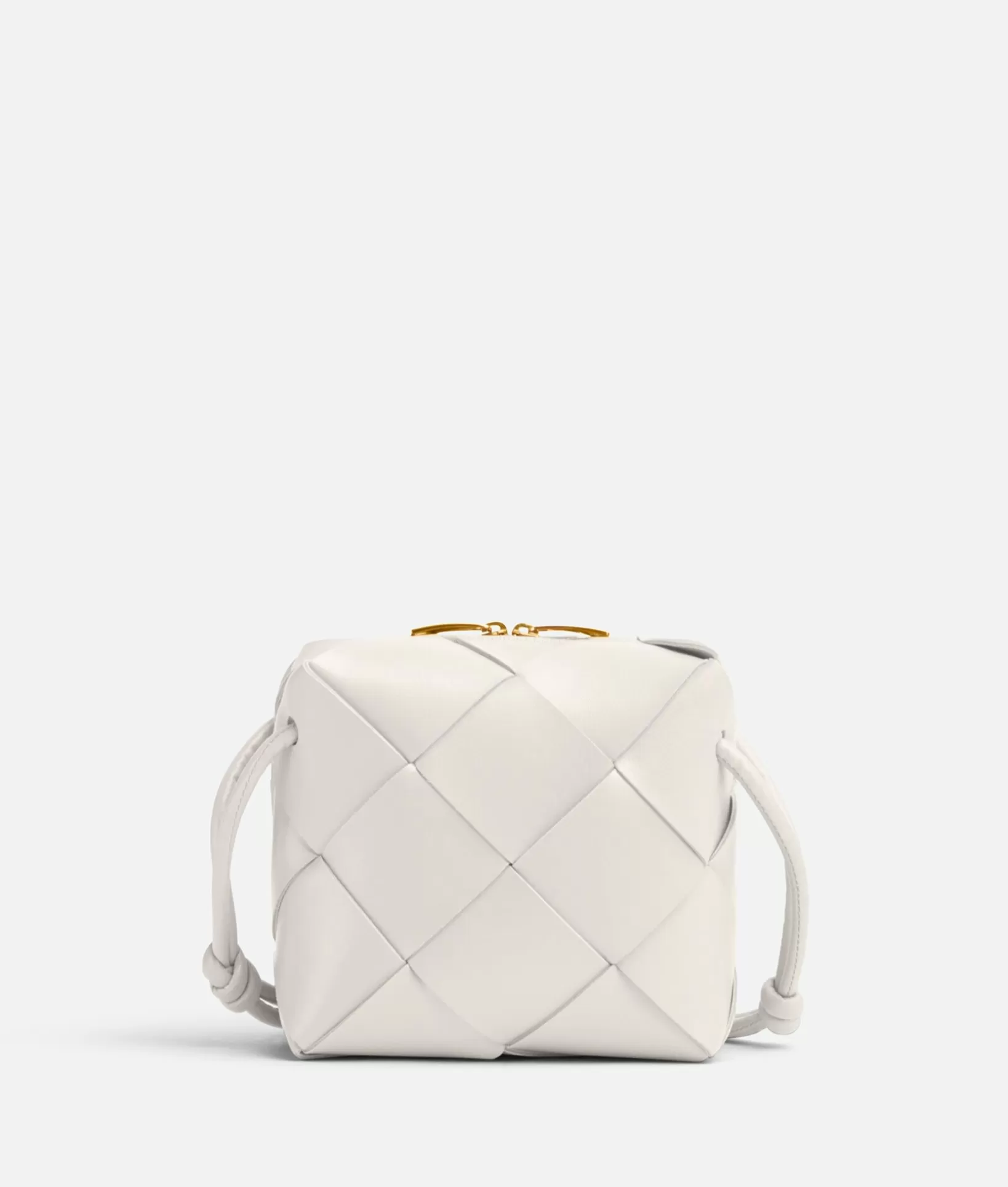 Mini>Bottega Veneta Mini Cassette Camera Bag White