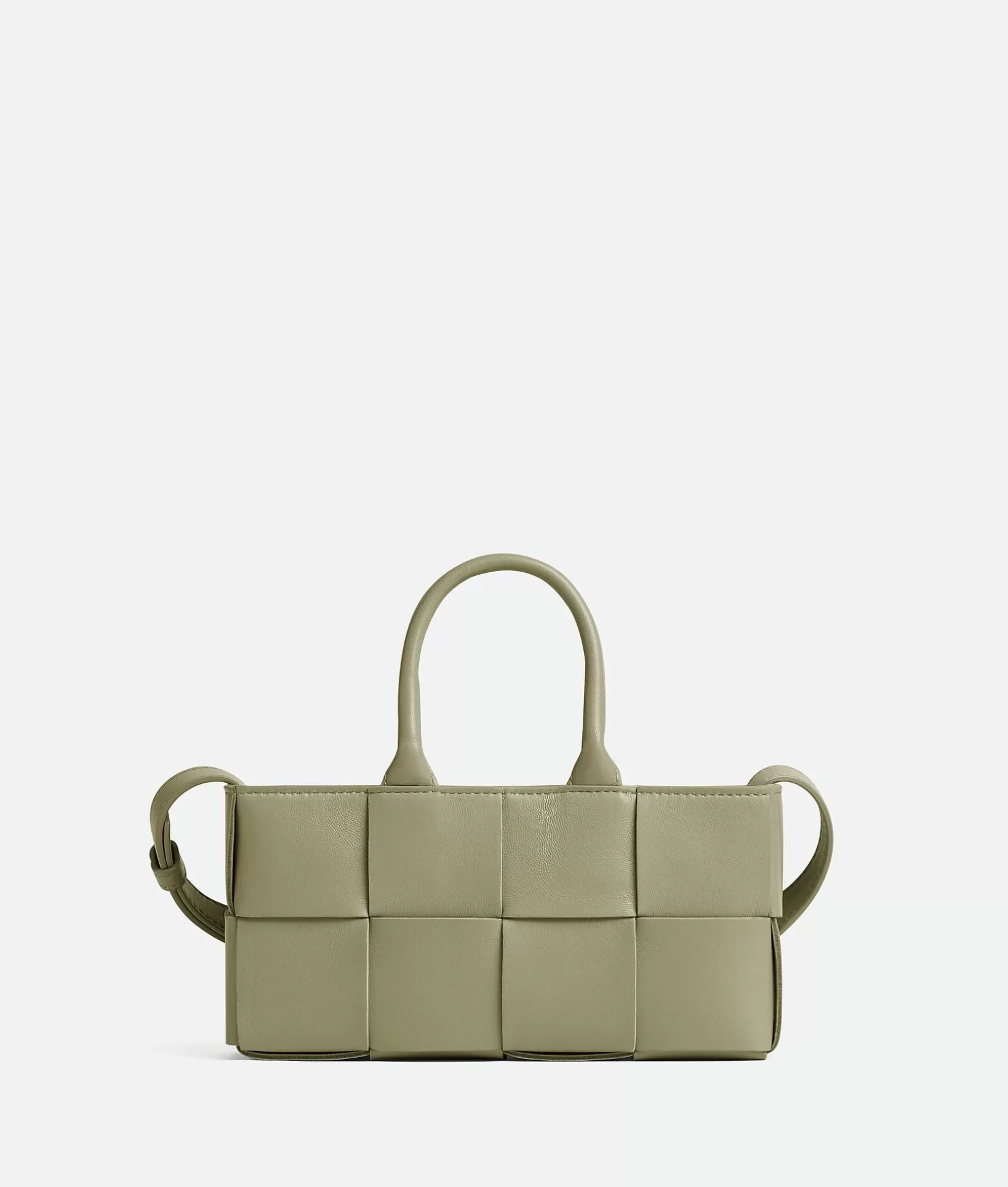 Mini | Crossbody>Bottega Veneta Mini East-West Arco Tote Travertine