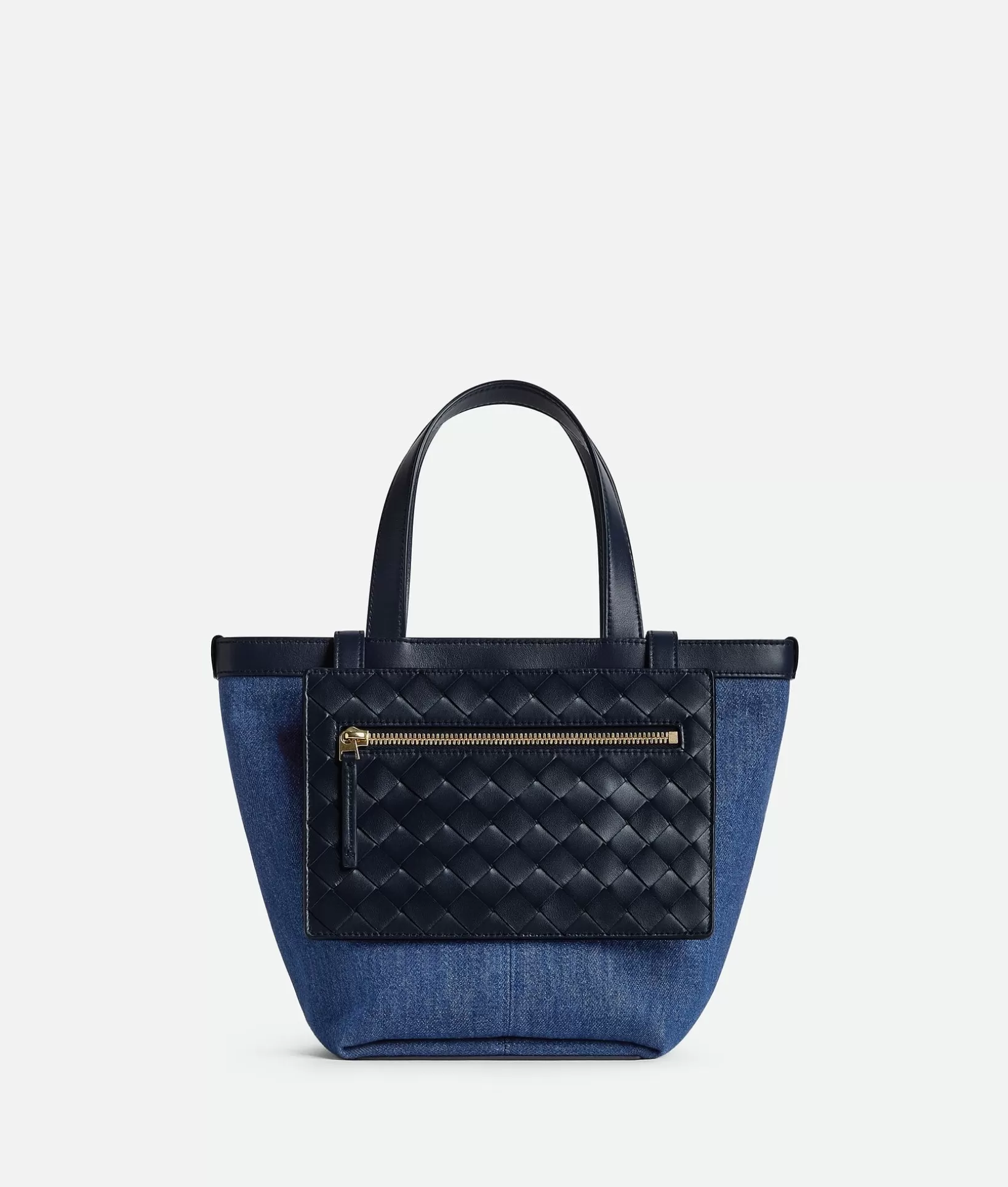 Shopper>Bottega Veneta Mini Flip Flap With Strap Indigo/abyss