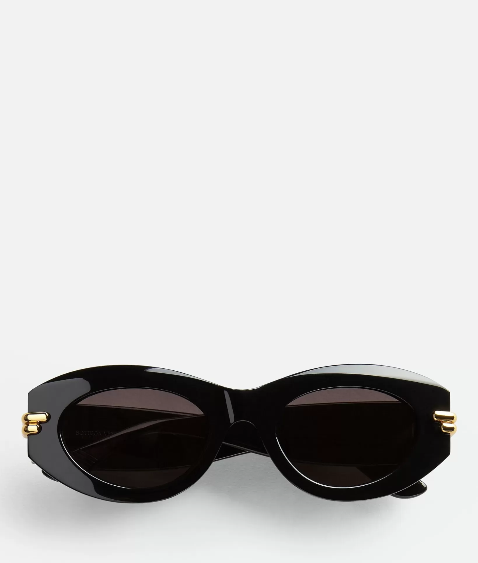 Sunglasses | Sunglasses>Bottega Veneta Mitre Oval Sunglasses Black/grey