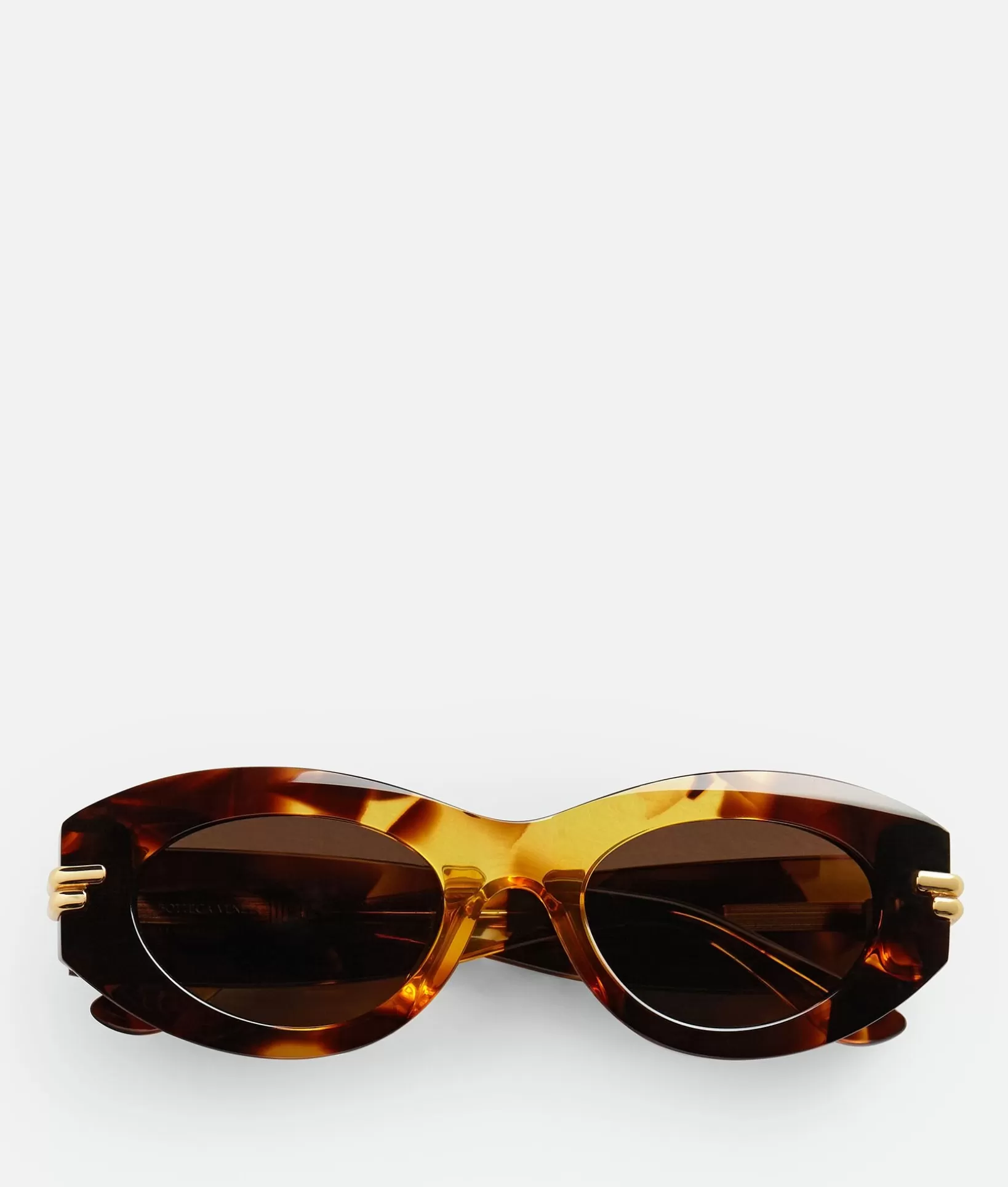 Sunglasses | Sunglasses>Bottega Veneta Mitre Oval Sunglasses Havana/brown