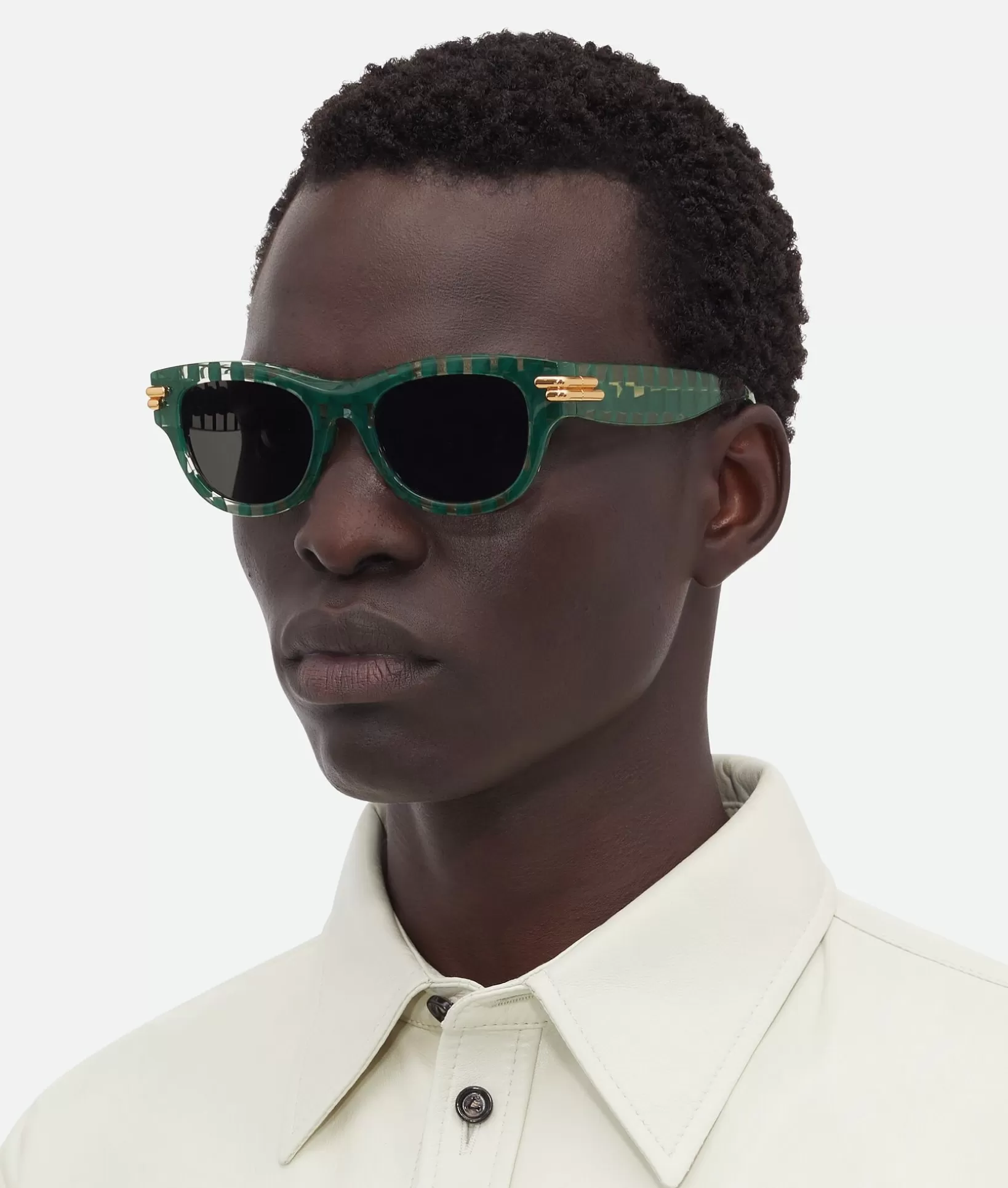 Sunglasses | Sunglasses>Bottega Veneta Mitre Square Sunglasses Green