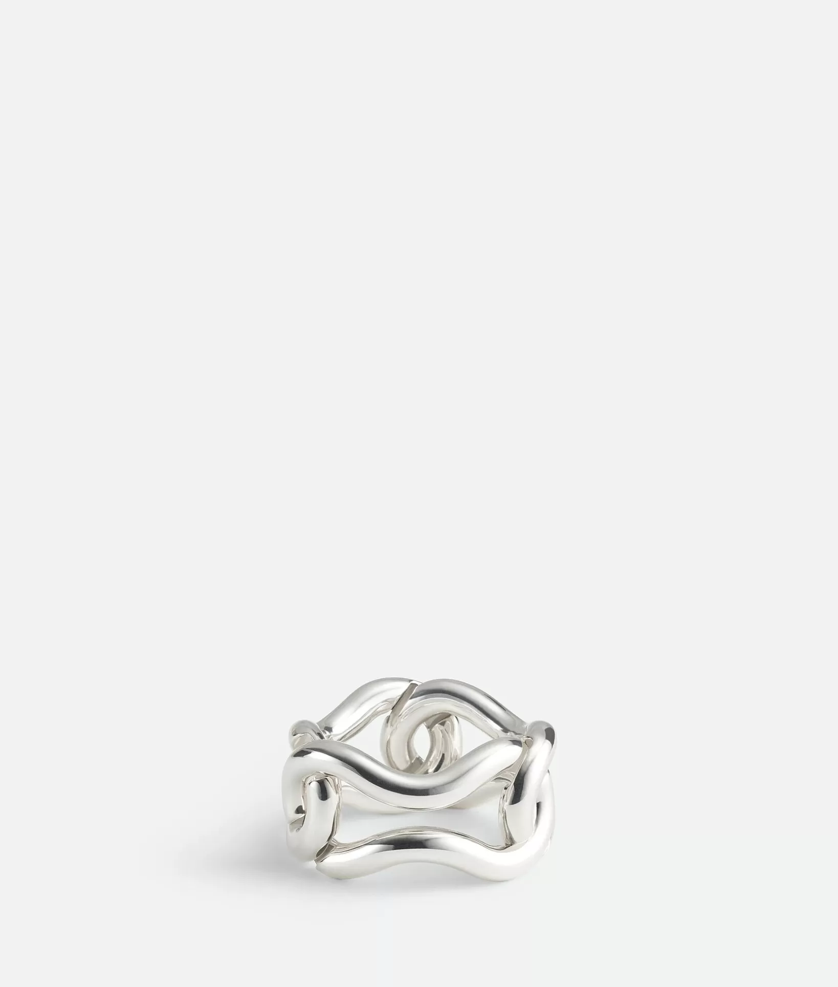 Rings>Bottega Veneta Nest Chain Ring Silver