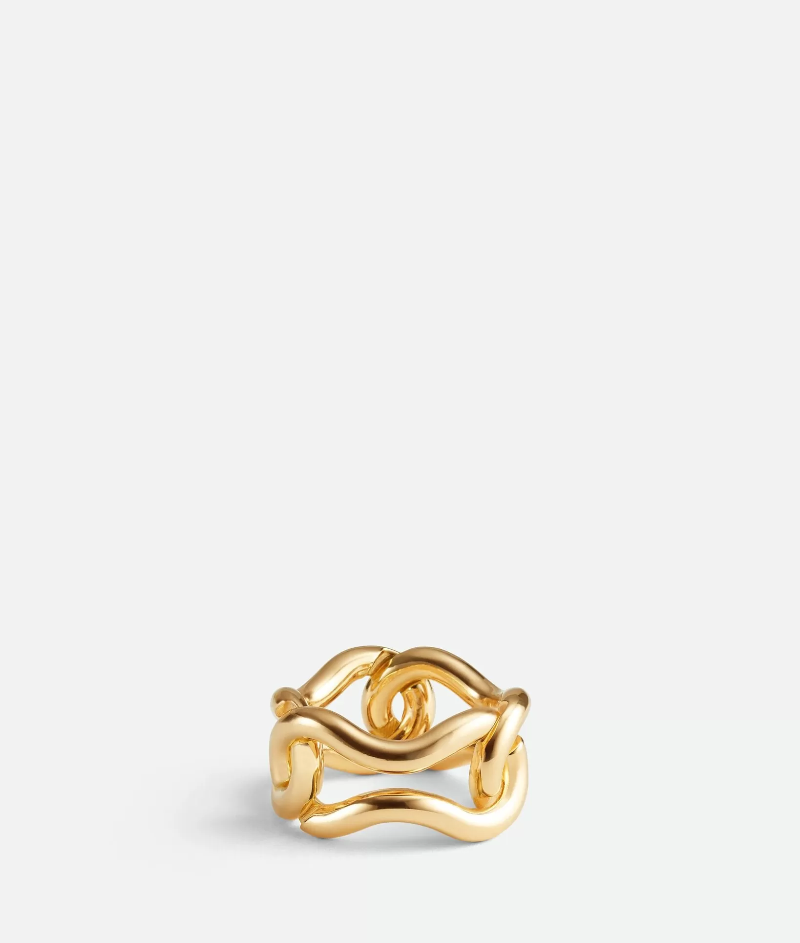 Rings>Bottega Veneta Nest Chain Ring Yellow gold