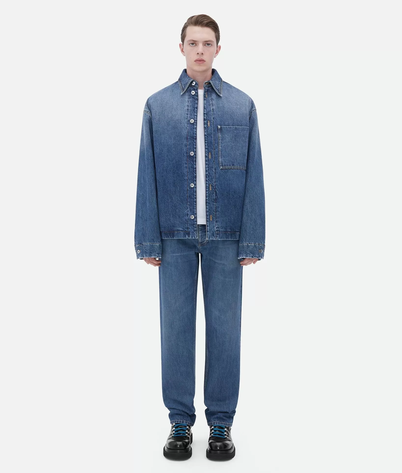 Denim | Coats>Bottega Veneta Padded Denim Jacket Mid blue