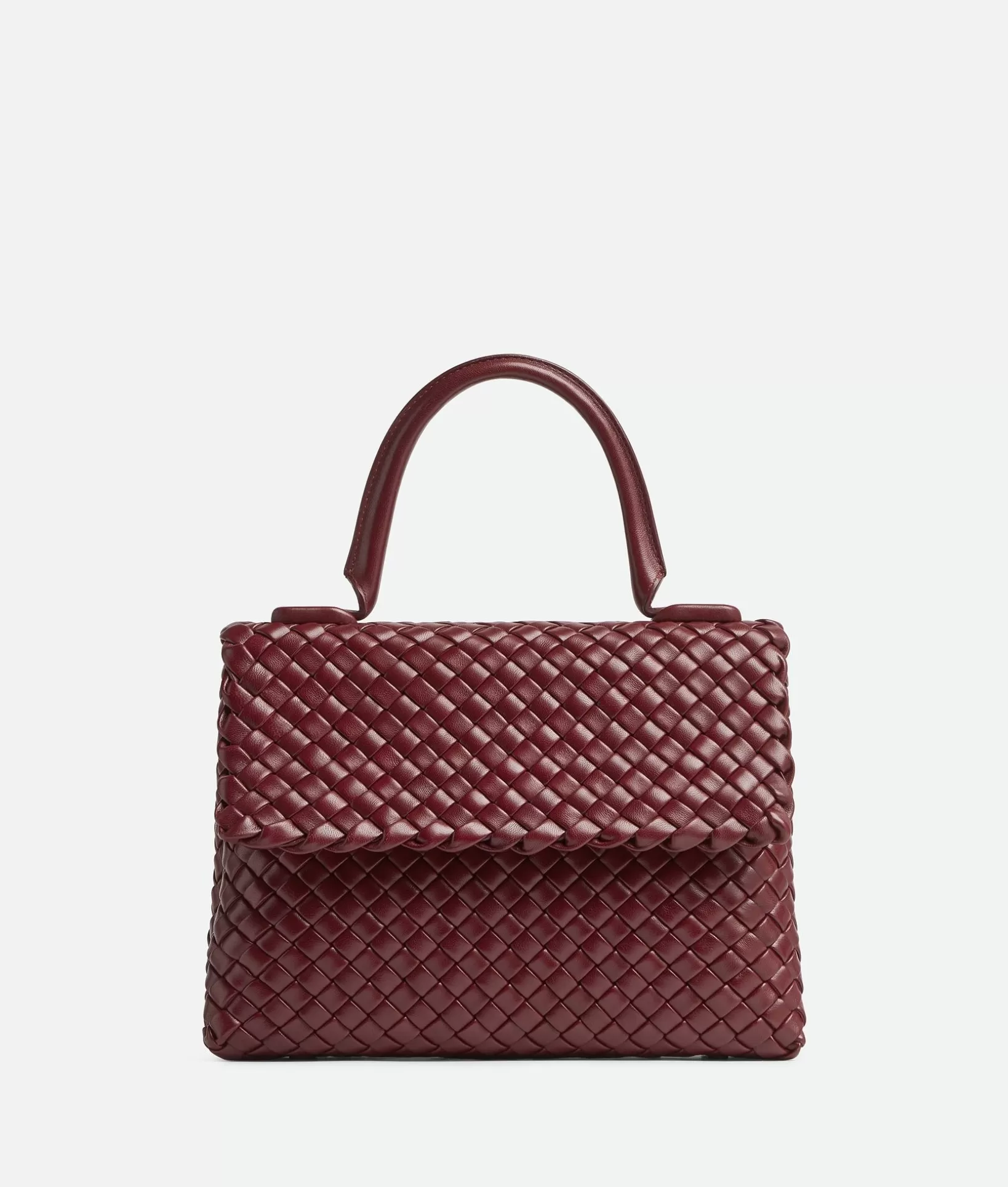 Handle>Bottega Veneta Patti Top Handle Bag Cherry