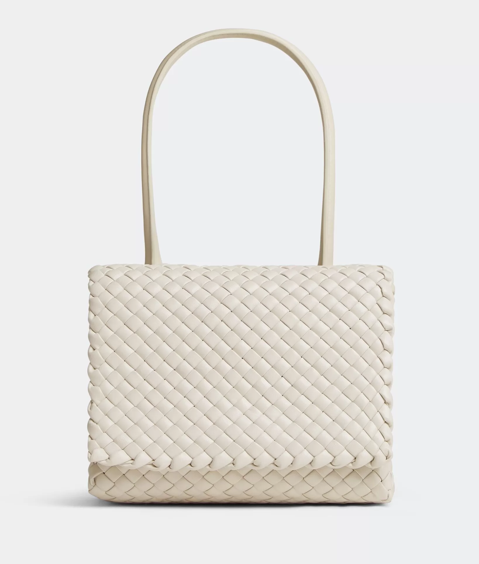 Handle>Bottega Veneta Patti Top Handle Bag Chalk