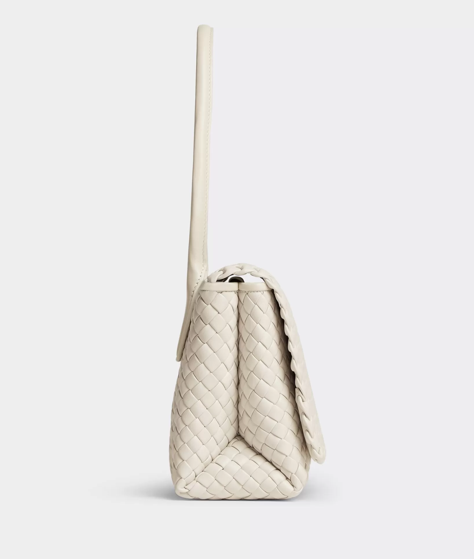 Handle>Bottega Veneta Patti Top Handle Bag Chalk