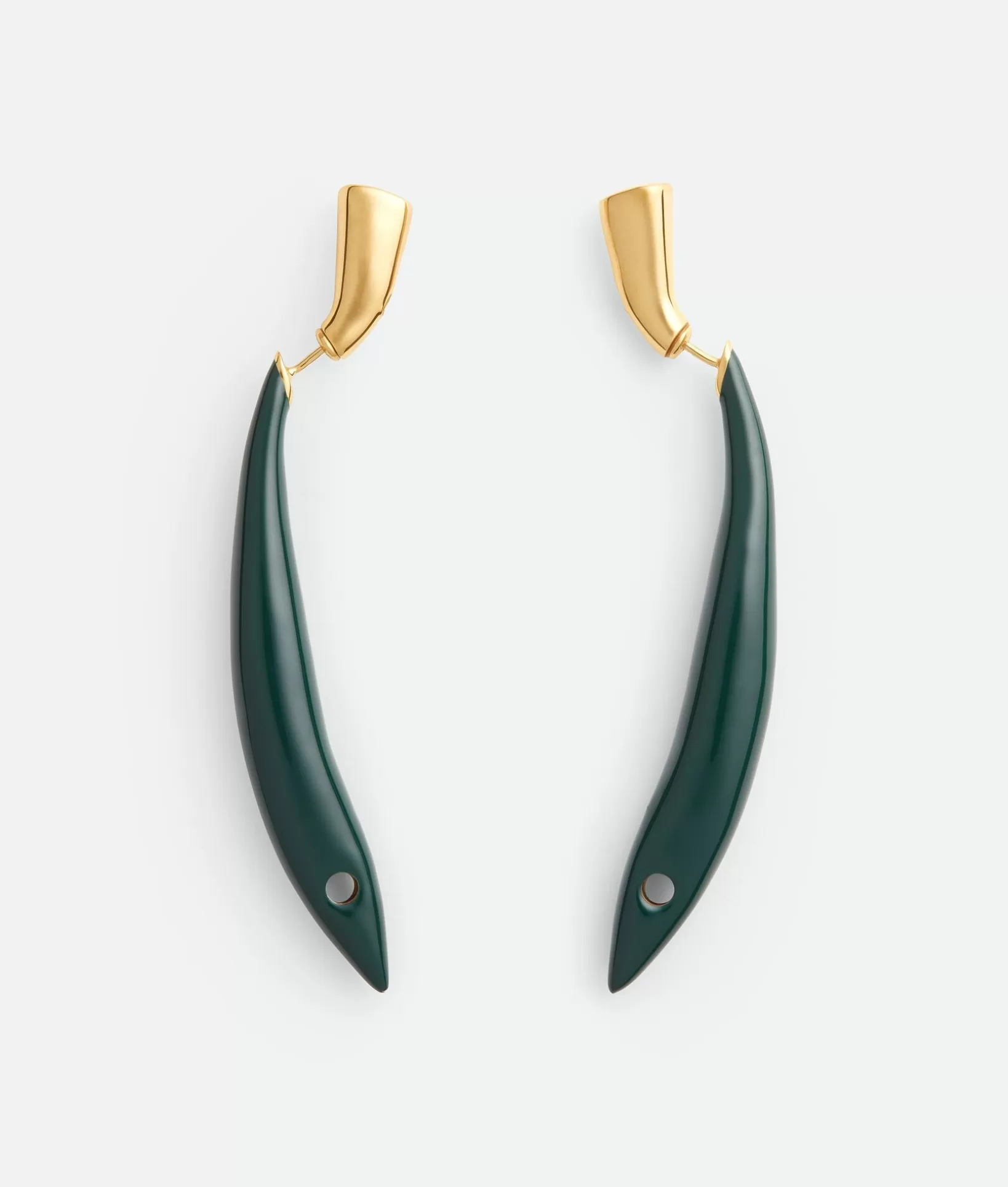 Earrings>Bottega Veneta Sardine Earrings Dark green