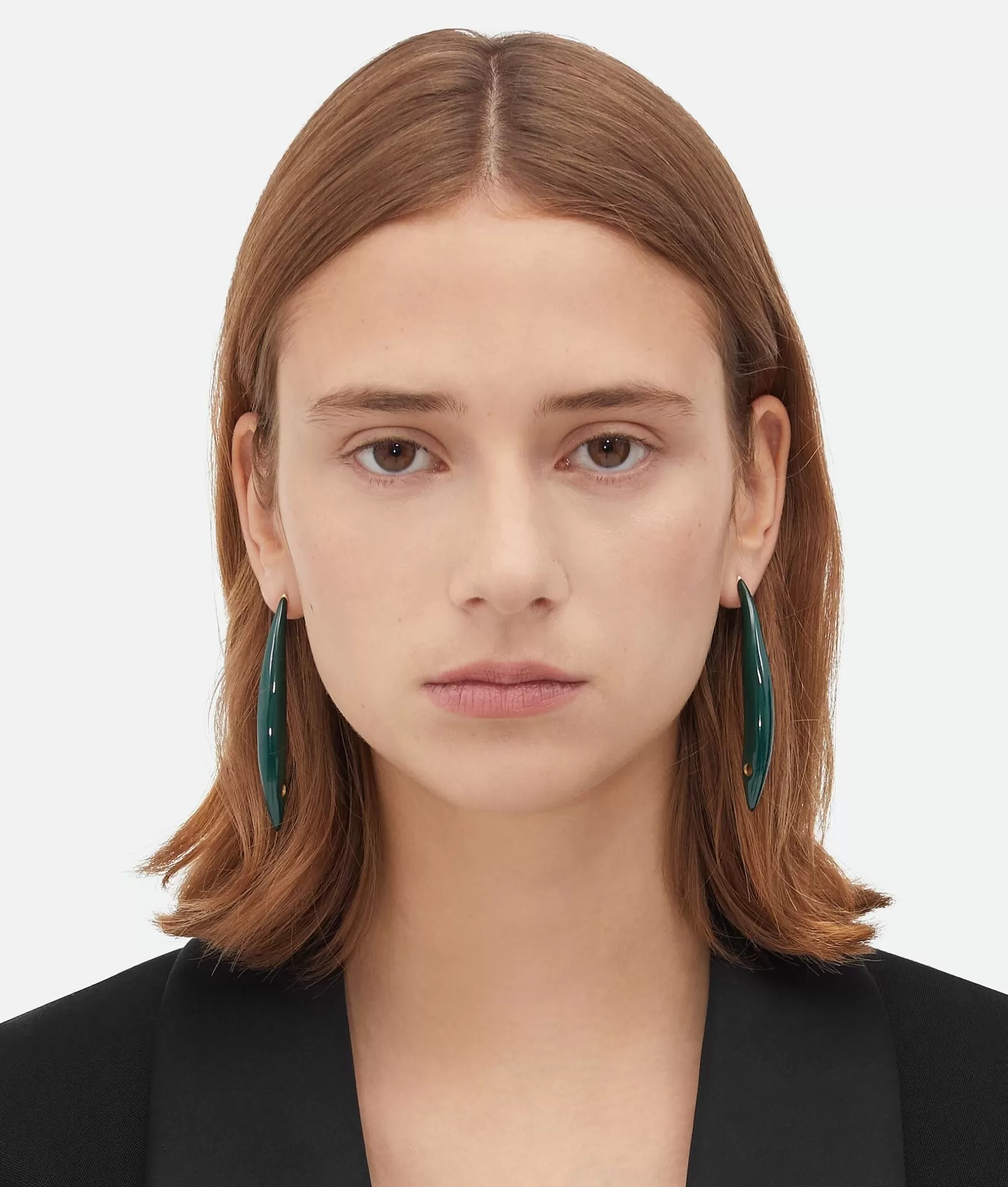 Earrings>Bottega Veneta Sardine Earrings Dark green