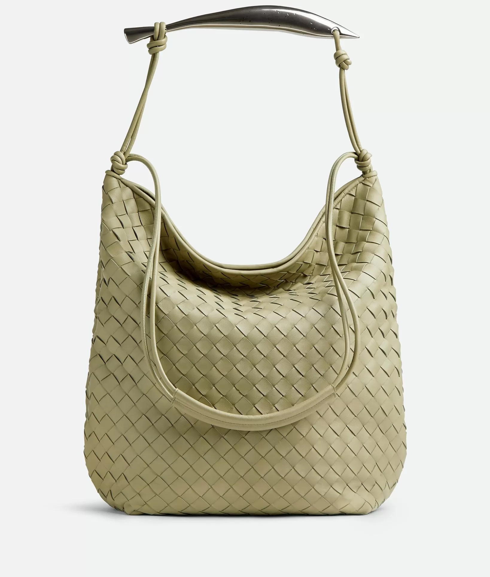 Shoulder>Bottega Veneta Sardine Hobo Travertine