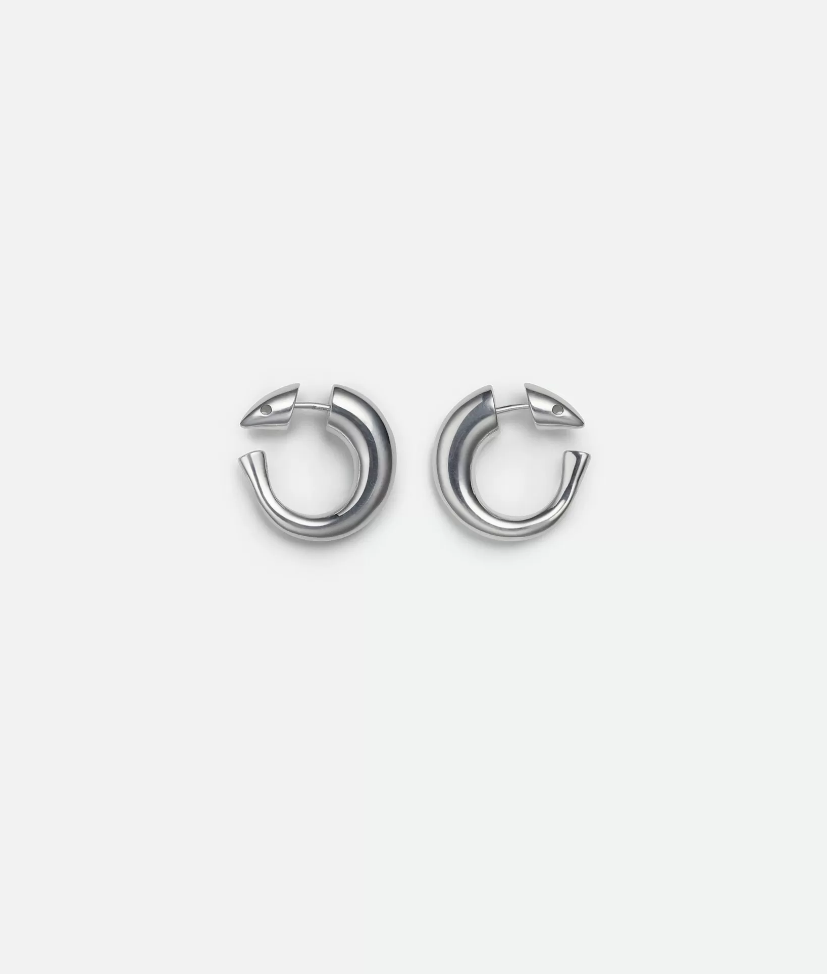 Earrings>Bottega Veneta Sardine Hoop Earrings Silver