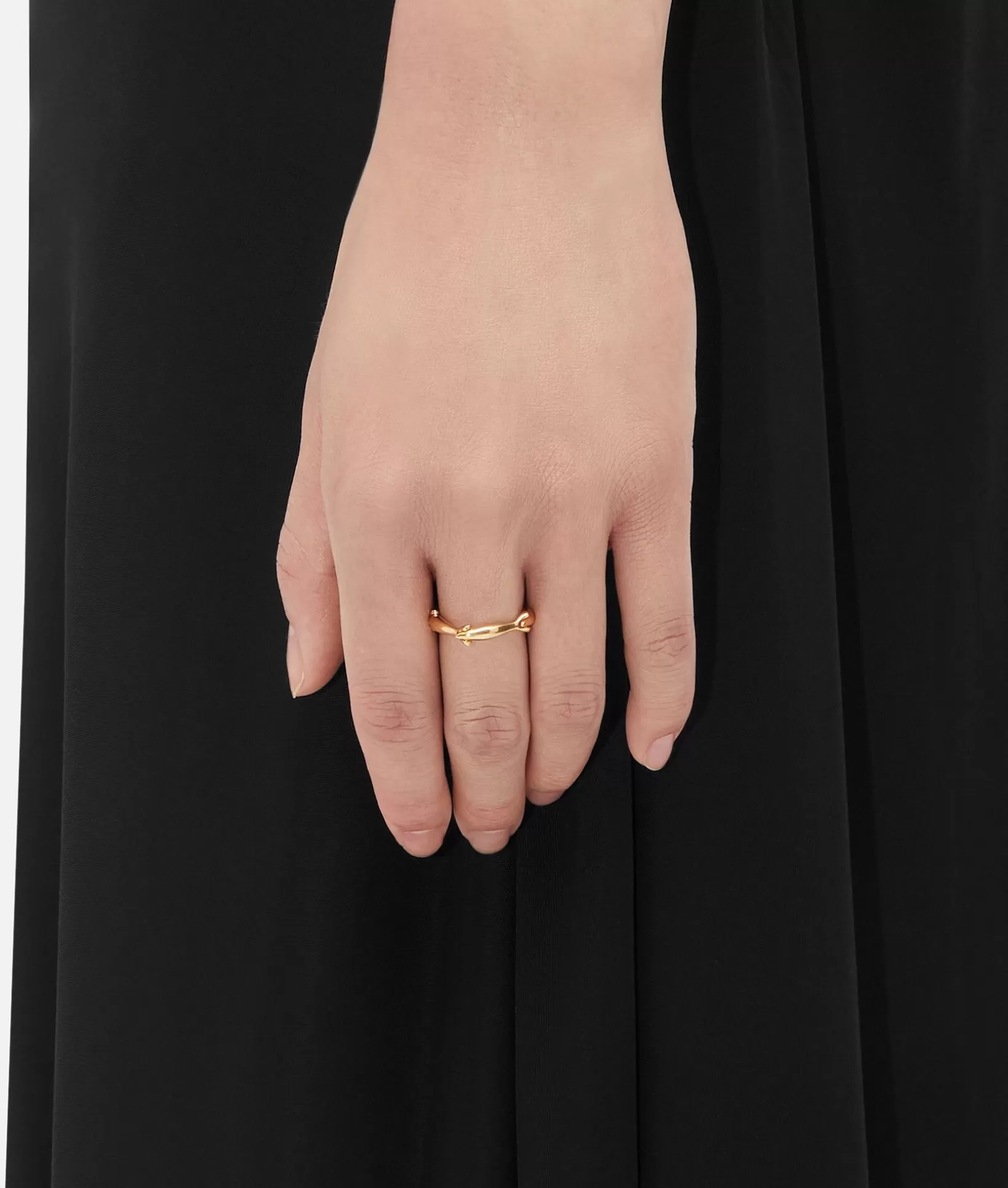 Rings>Bottega Veneta Sardine Ring Yellow gold