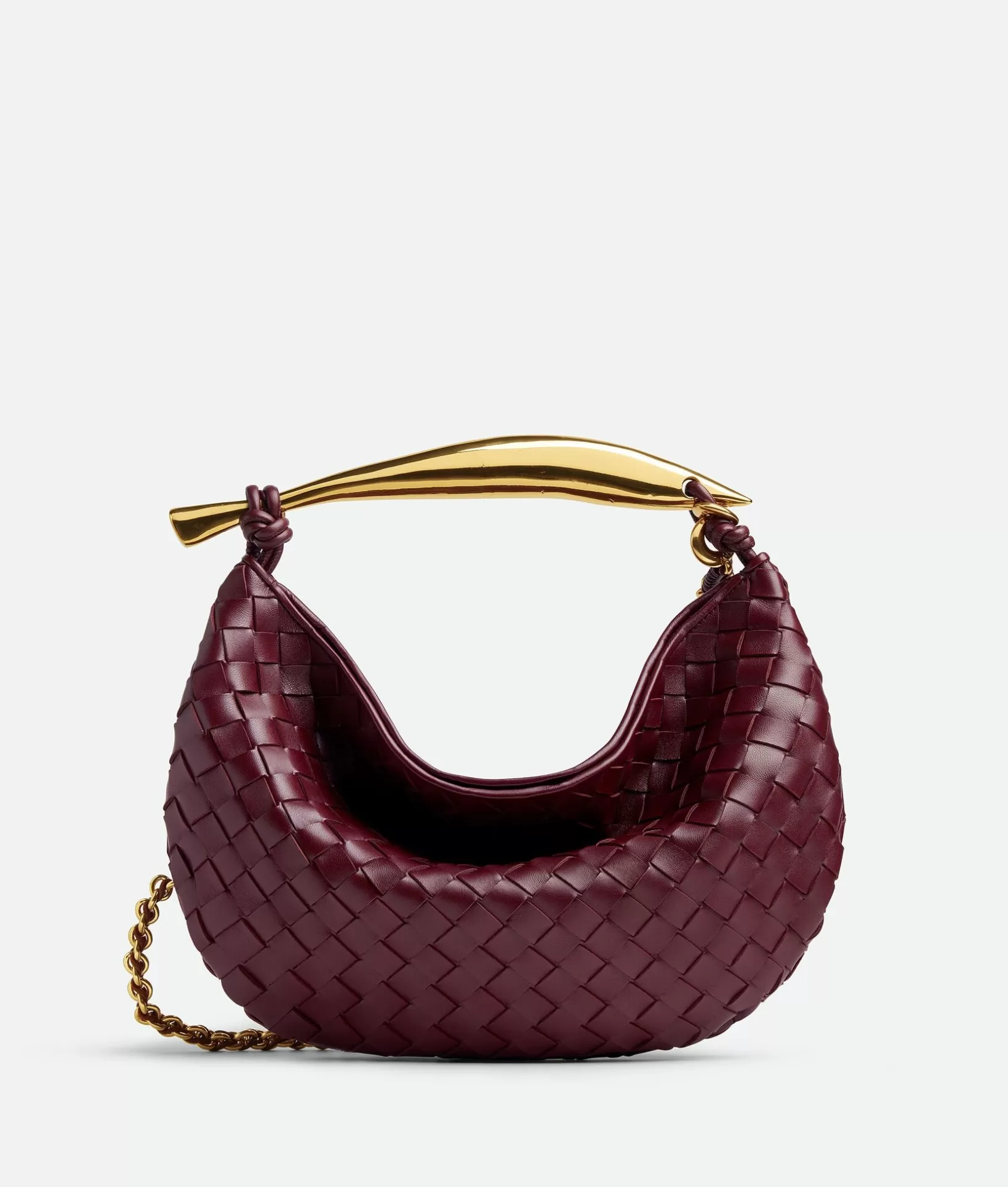 Handle>Bottega Veneta Sardine With Chain Barolo