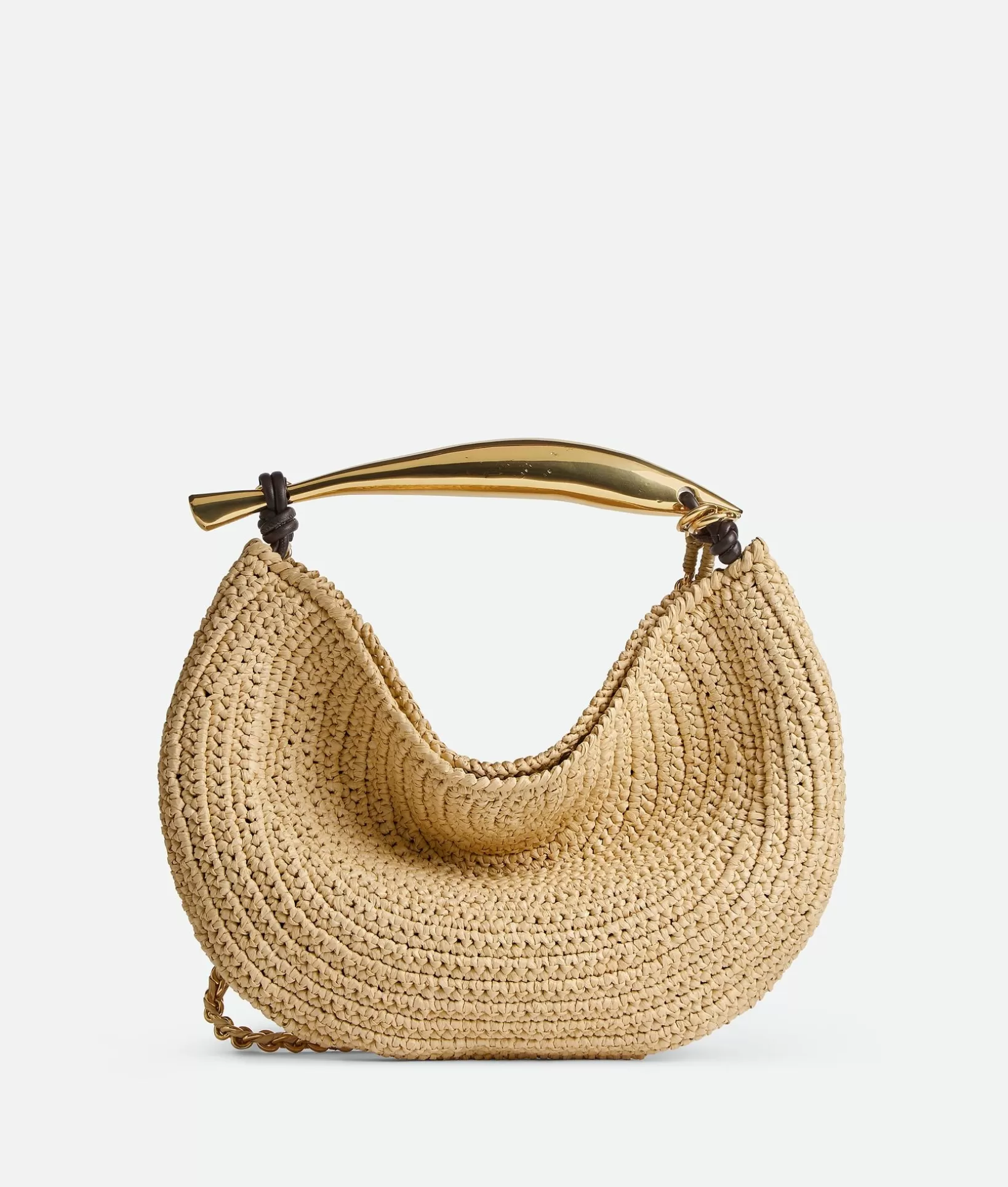 Handle | Shoulder>Bottega Veneta Sardine With Chain Natural/fondant